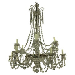 Fine 19th Century English Cut-Glass Chandelier by Perry & Co