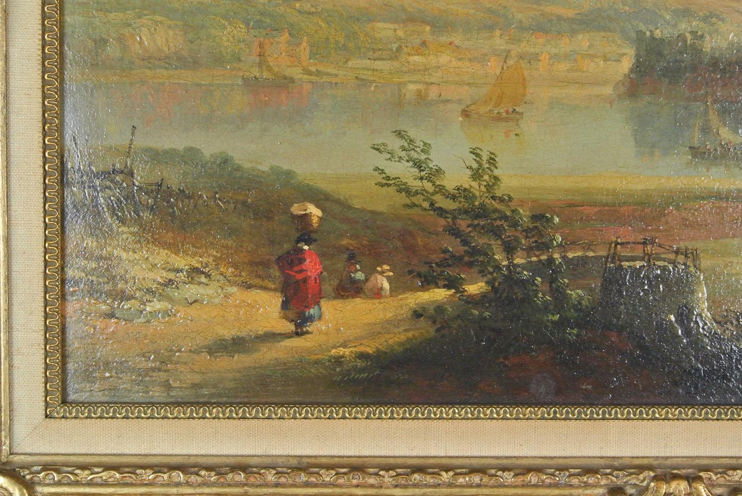 Paint Fine 19th Century English School Original Oil on Canvas by William Pitt - 1856 For Sale