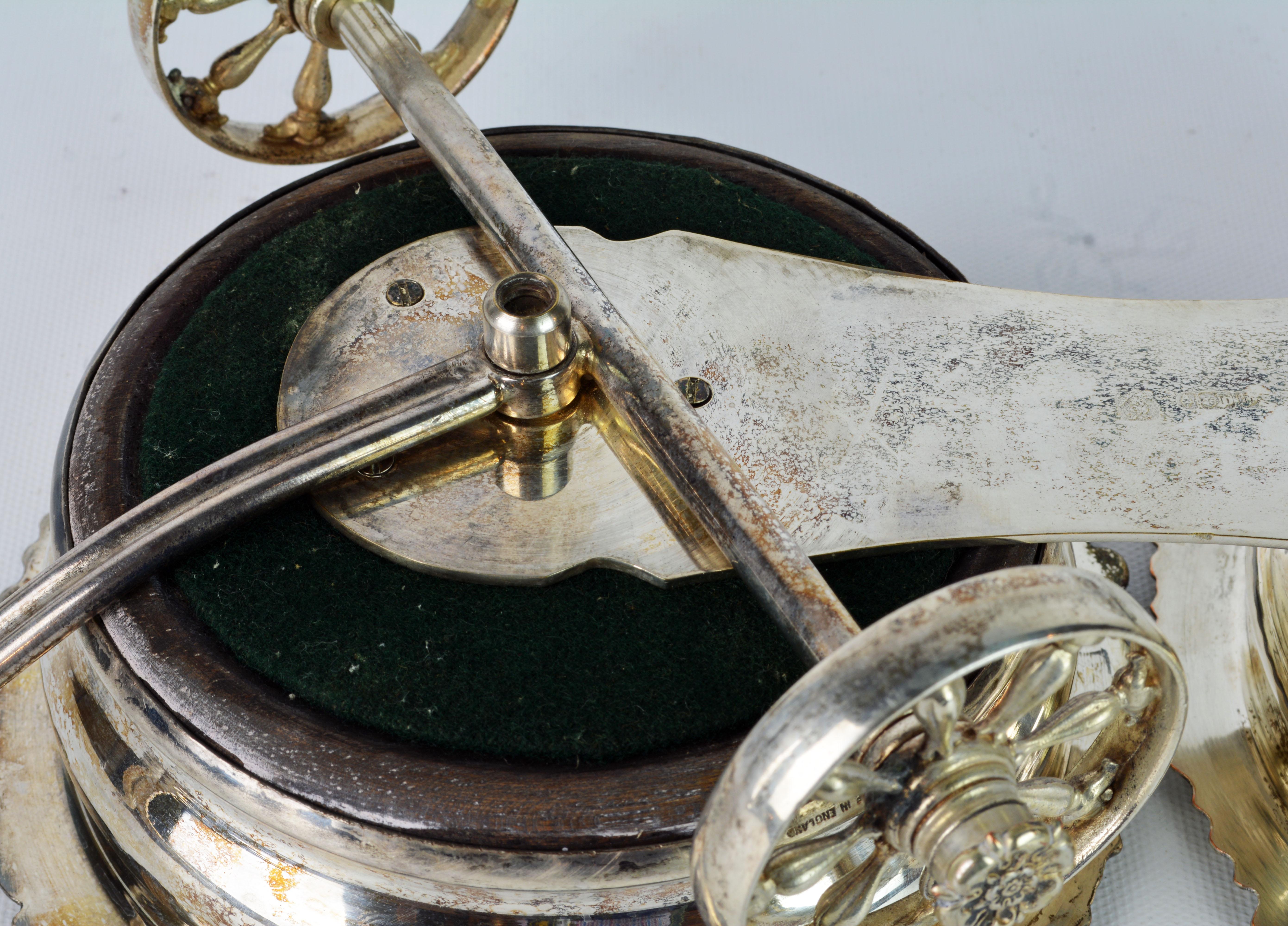 Fine 19th Century English Silver Plate Double Wine Trolley or Decanter Wagon 7