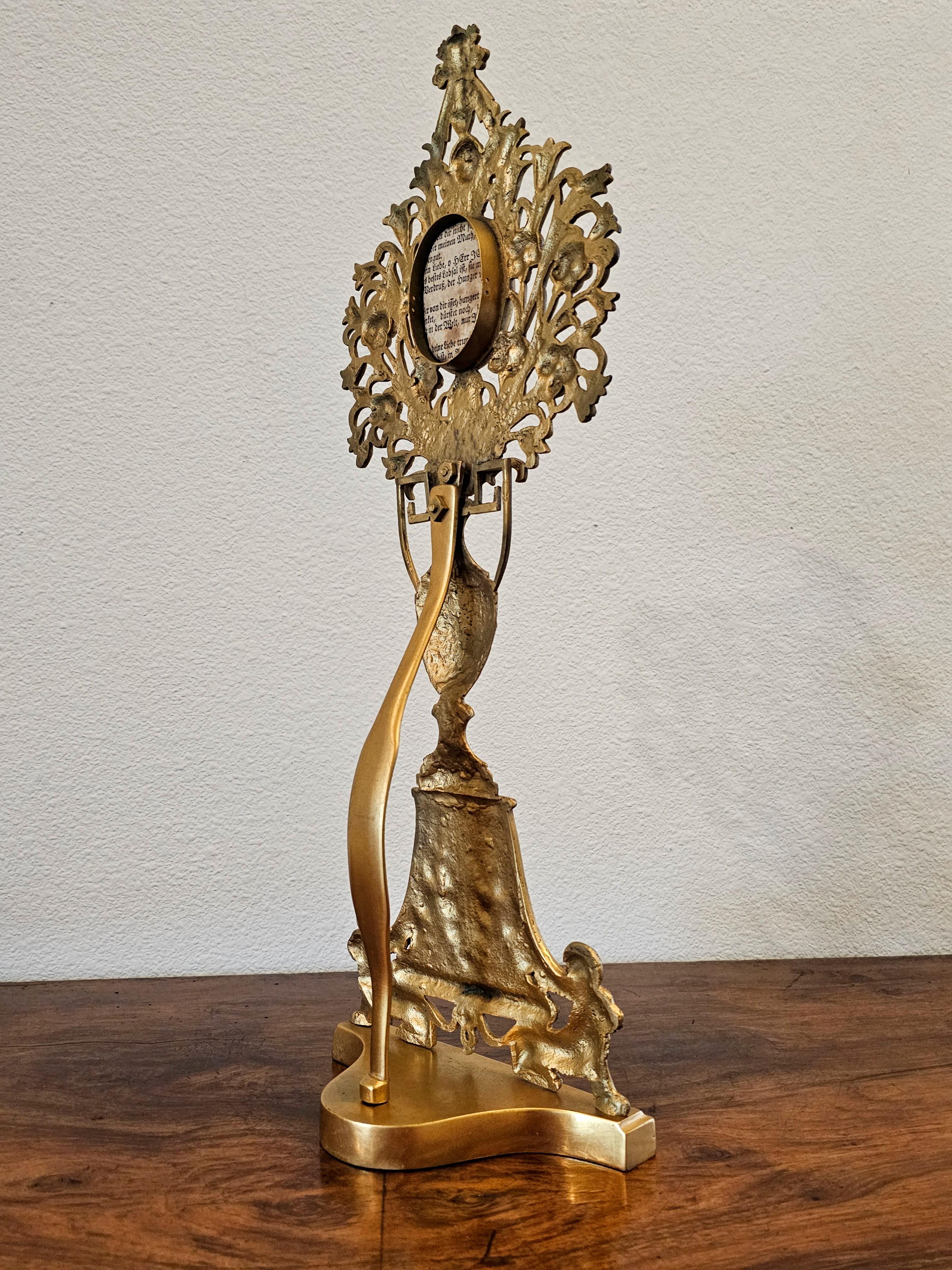 europäischer Monstrance-Reliquary aus vergoldeter Bronze des 19. Jahrhunderts im Angebot 8