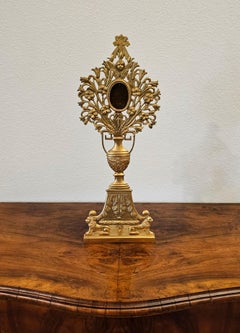 Fine 19th Century European Gilt Bronze Ormolu Monstrance Reliquary