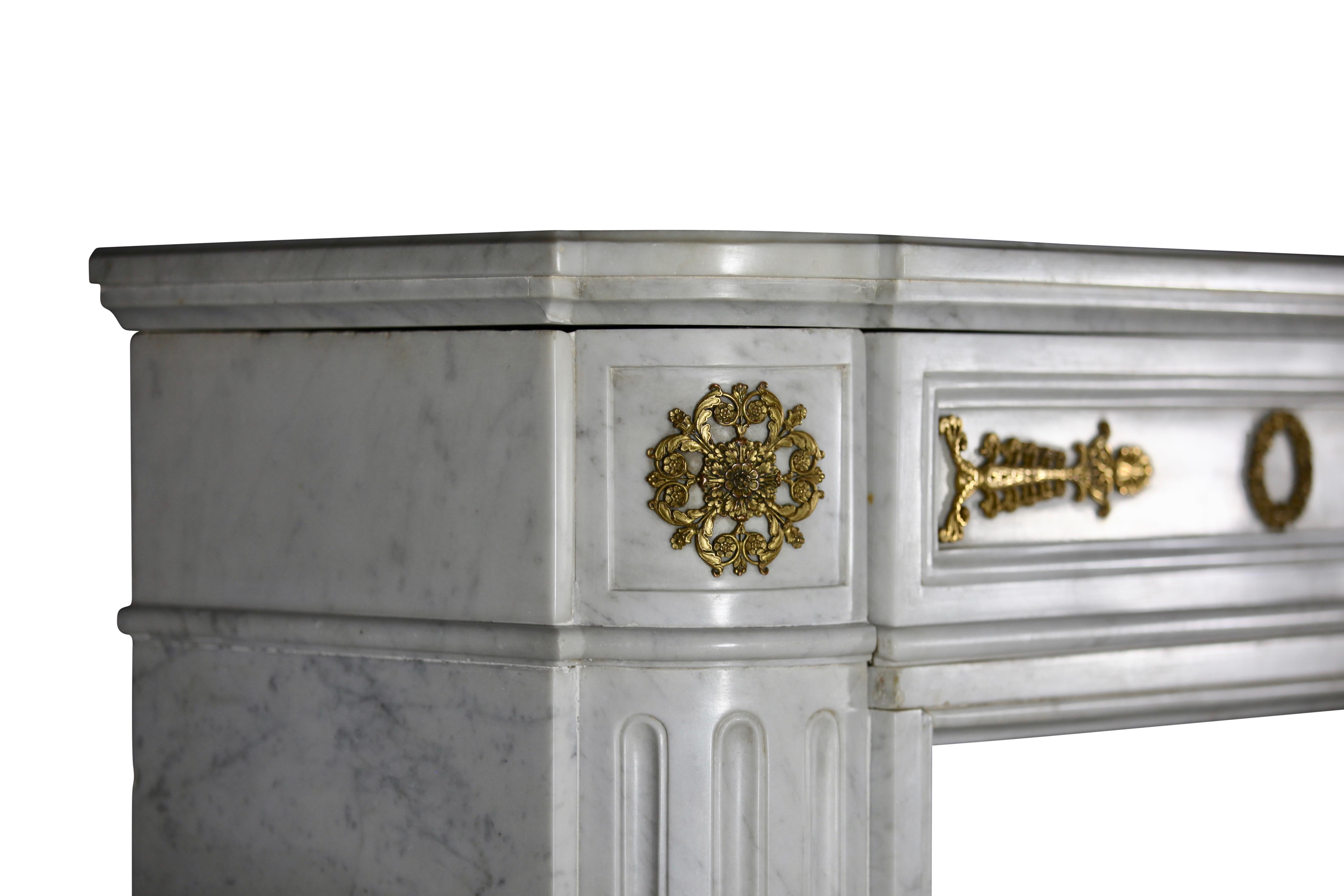 Fine 19th Century European Original Antique Fireplace Mantle from Empire Period For Sale 8