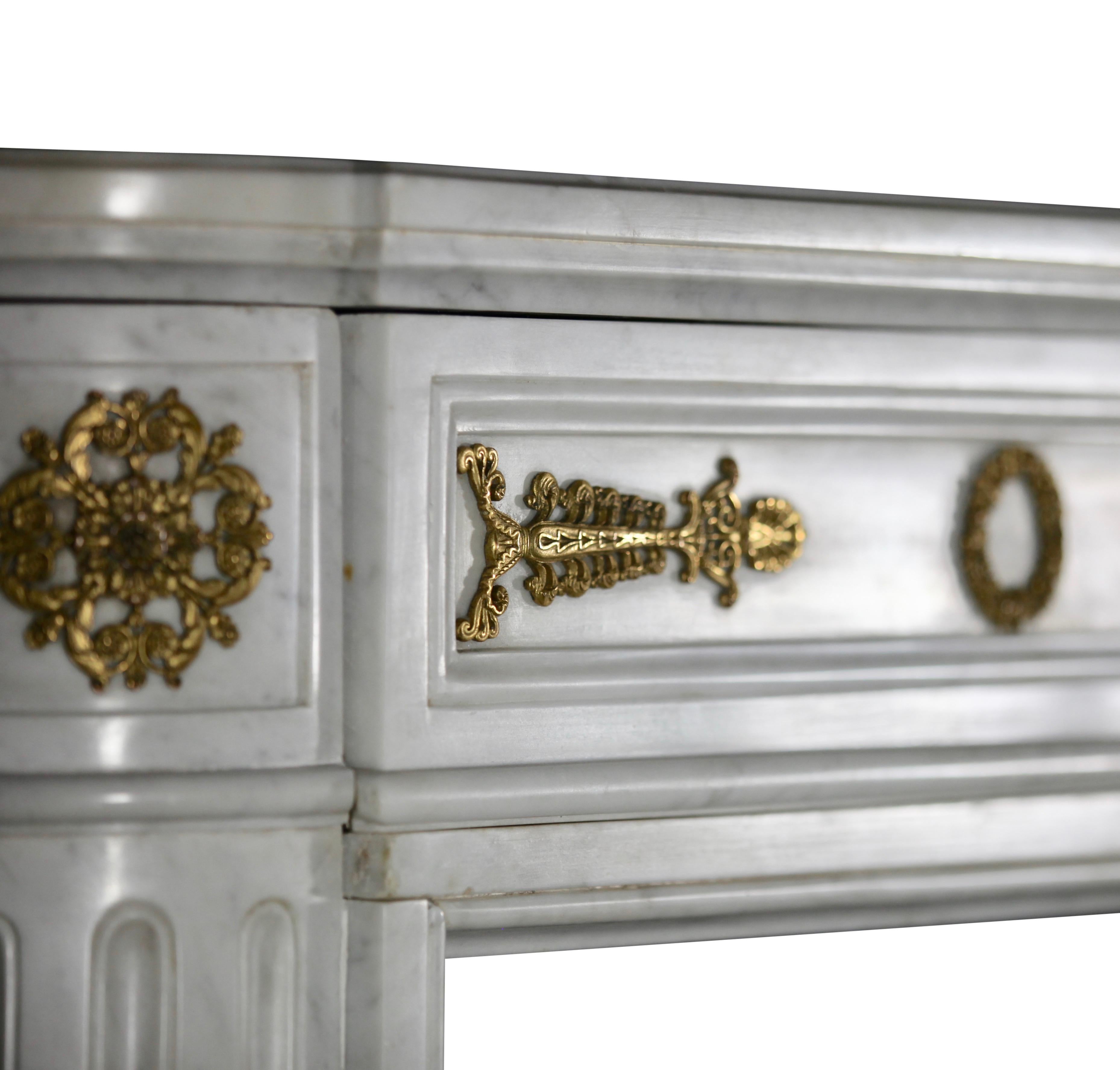 Fine 19th Century European Original Antique Fireplace Mantle from Empire Period For Sale 9