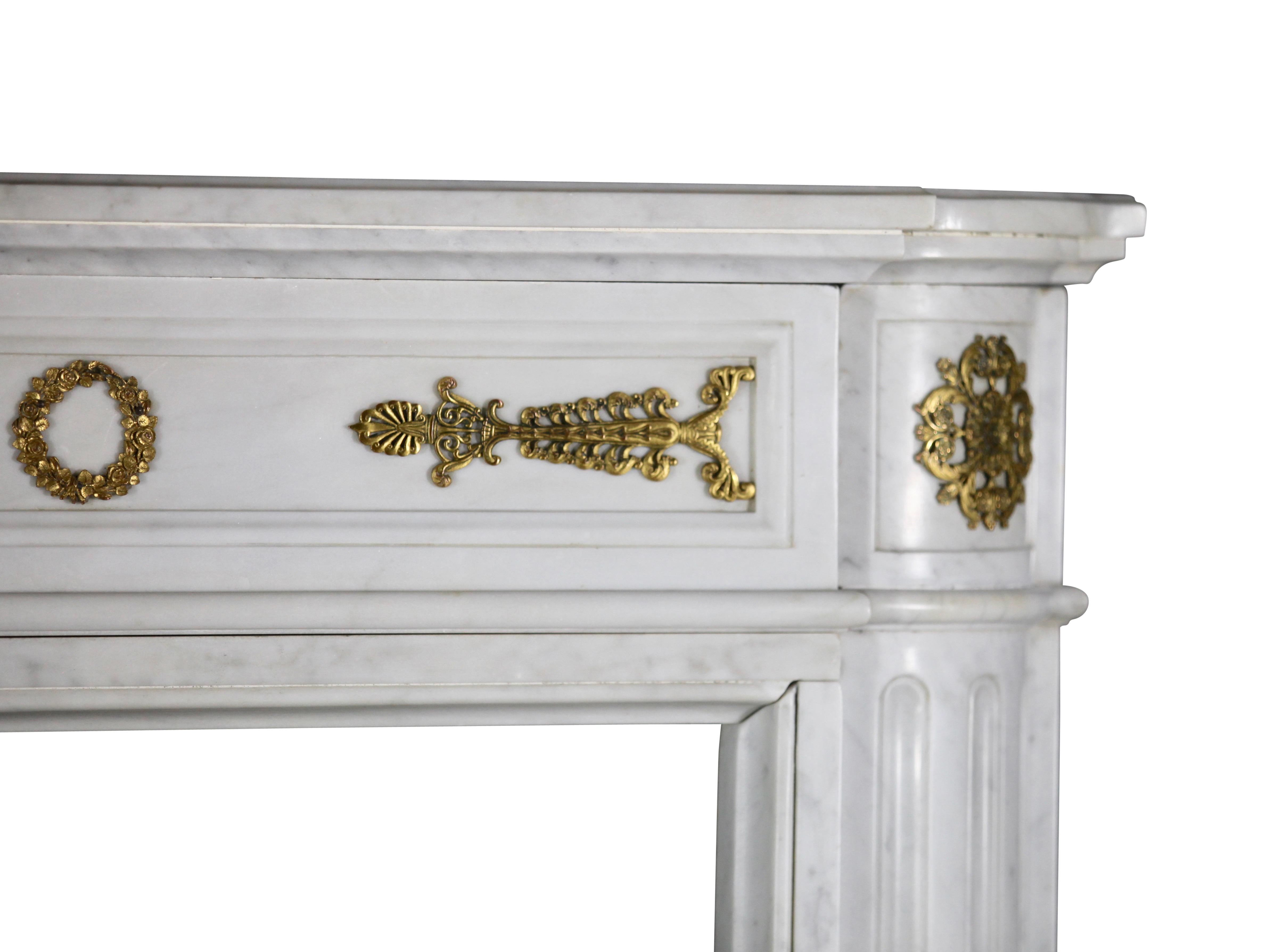 Fine 19th Century European Original Antique Fireplace Mantle from Empire Period In Excellent Condition For Sale In Beervelde, BE