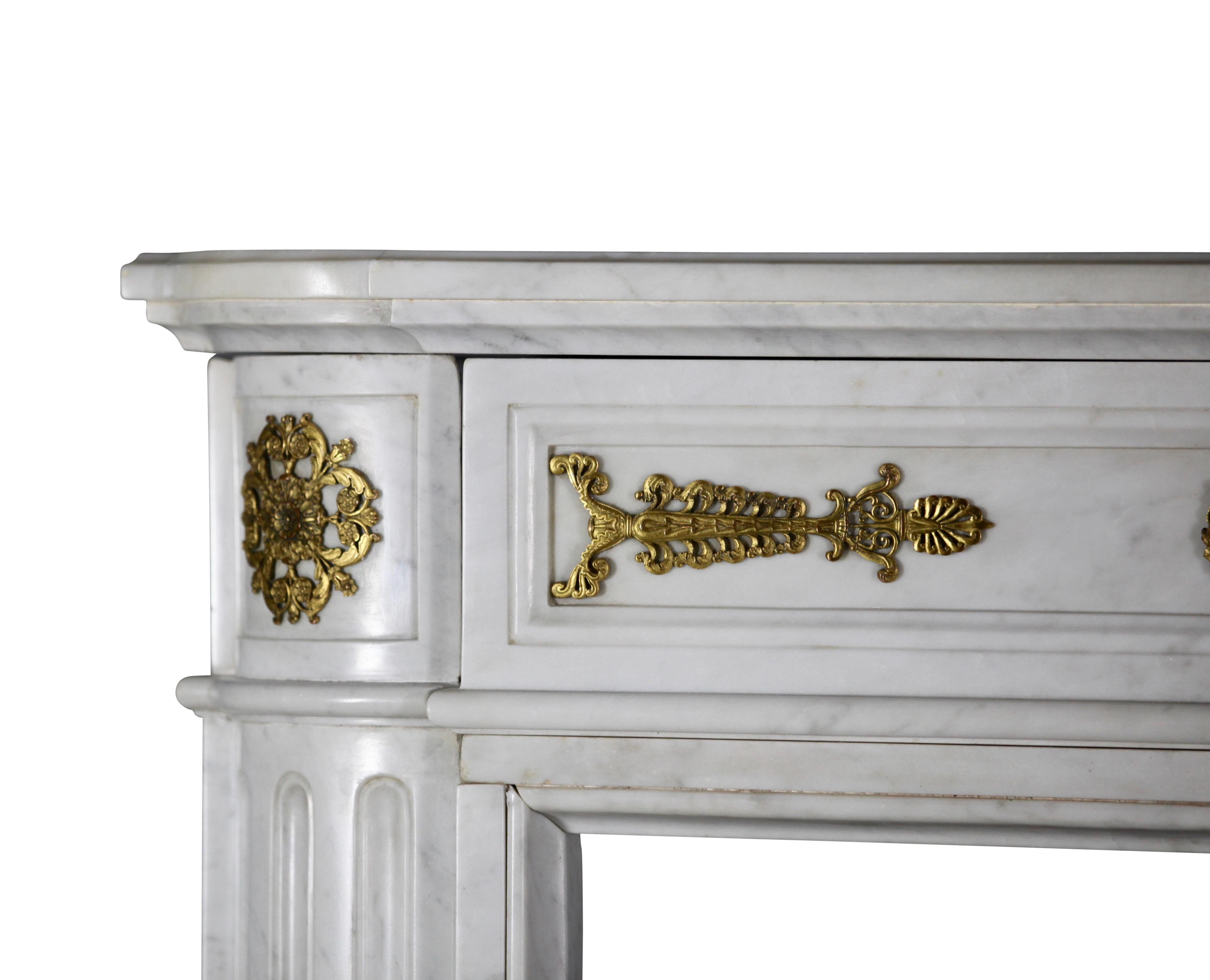 18th Century Fine 19th Century European Original Antique Fireplace Mantle from Empire Period For Sale