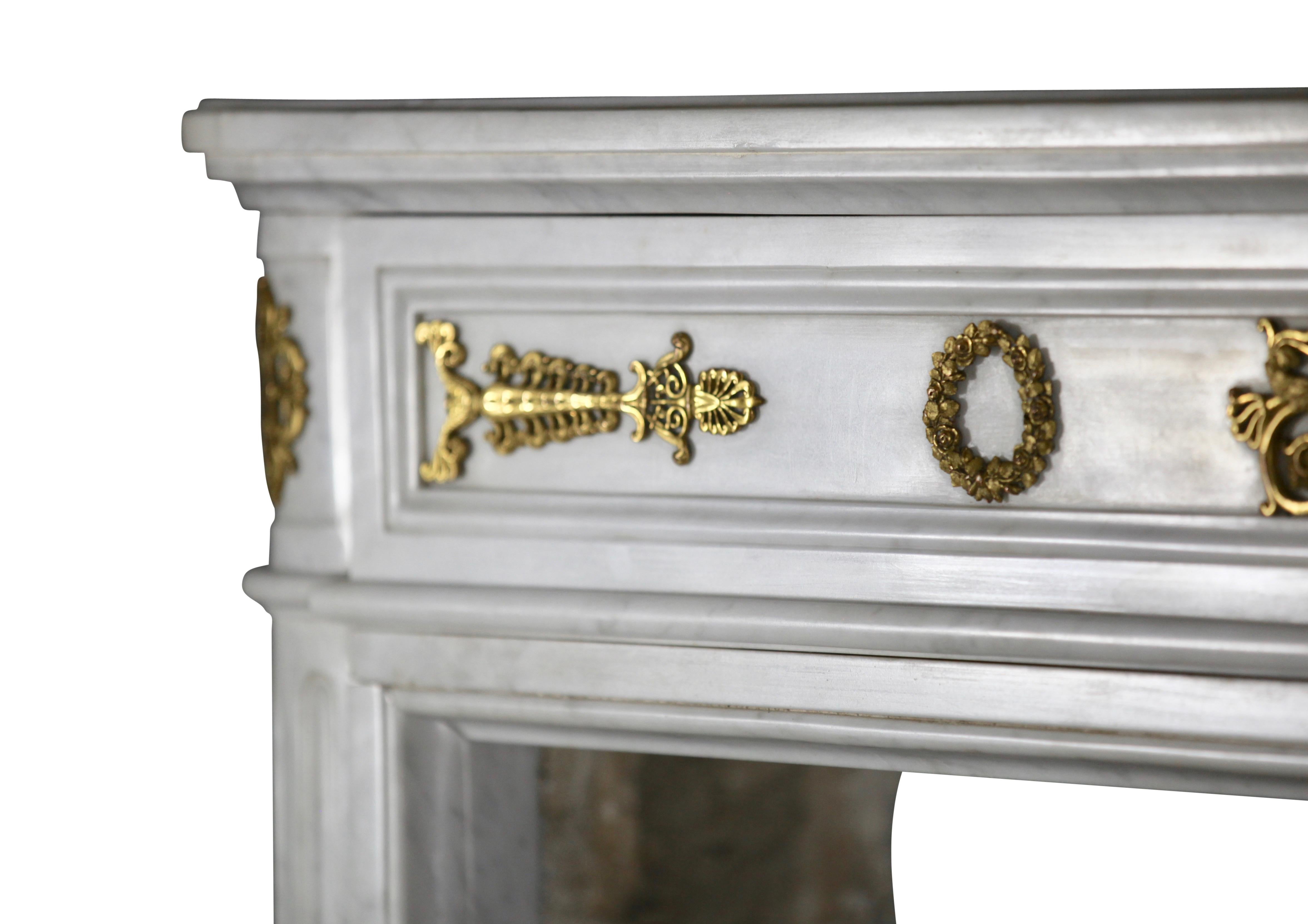 Fine 19th Century European Original Antique Fireplace Mantle from Empire Period For Sale 1