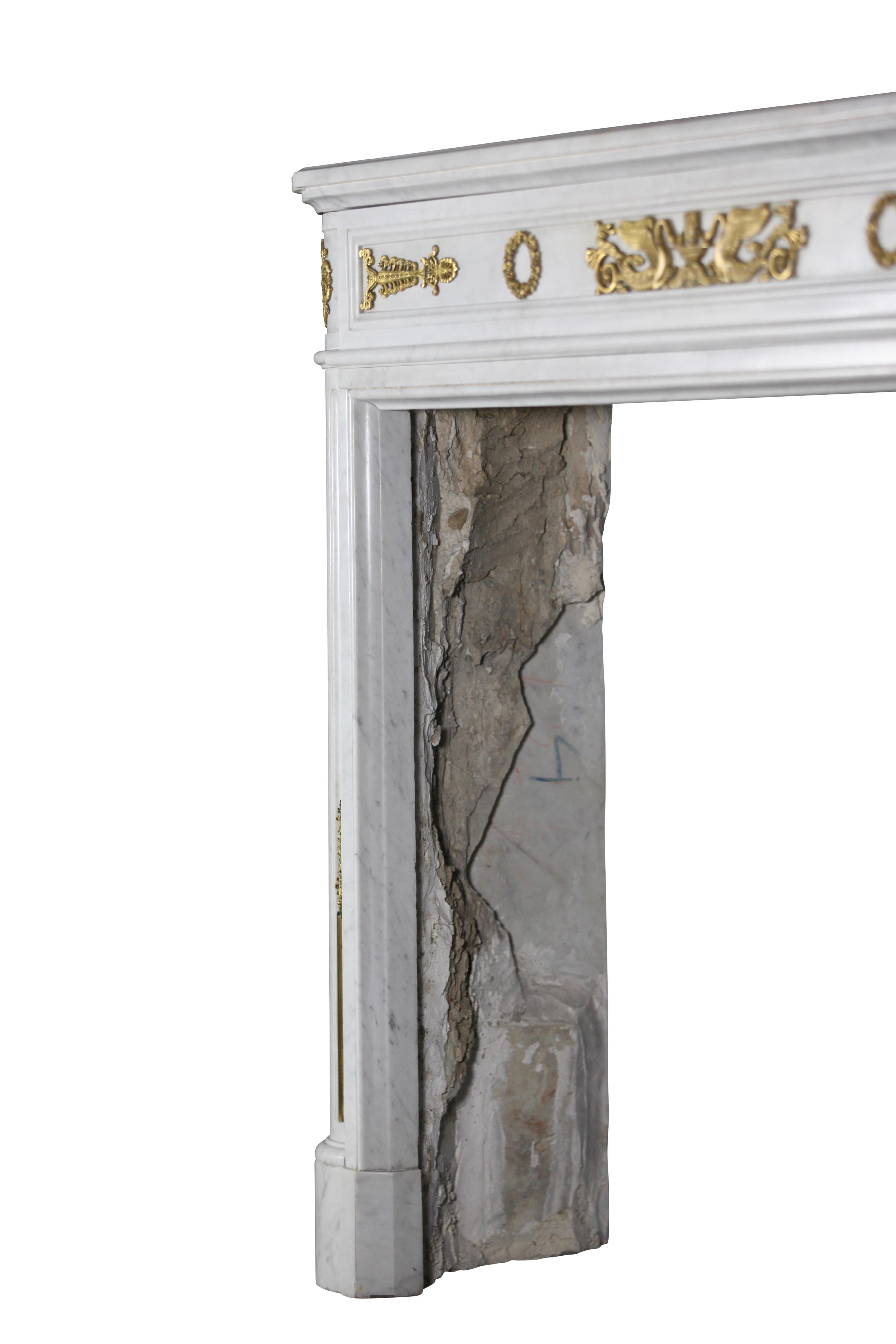 Fine 19th Century European Original Antique Fireplace Mantle from Empire Period For Sale 2