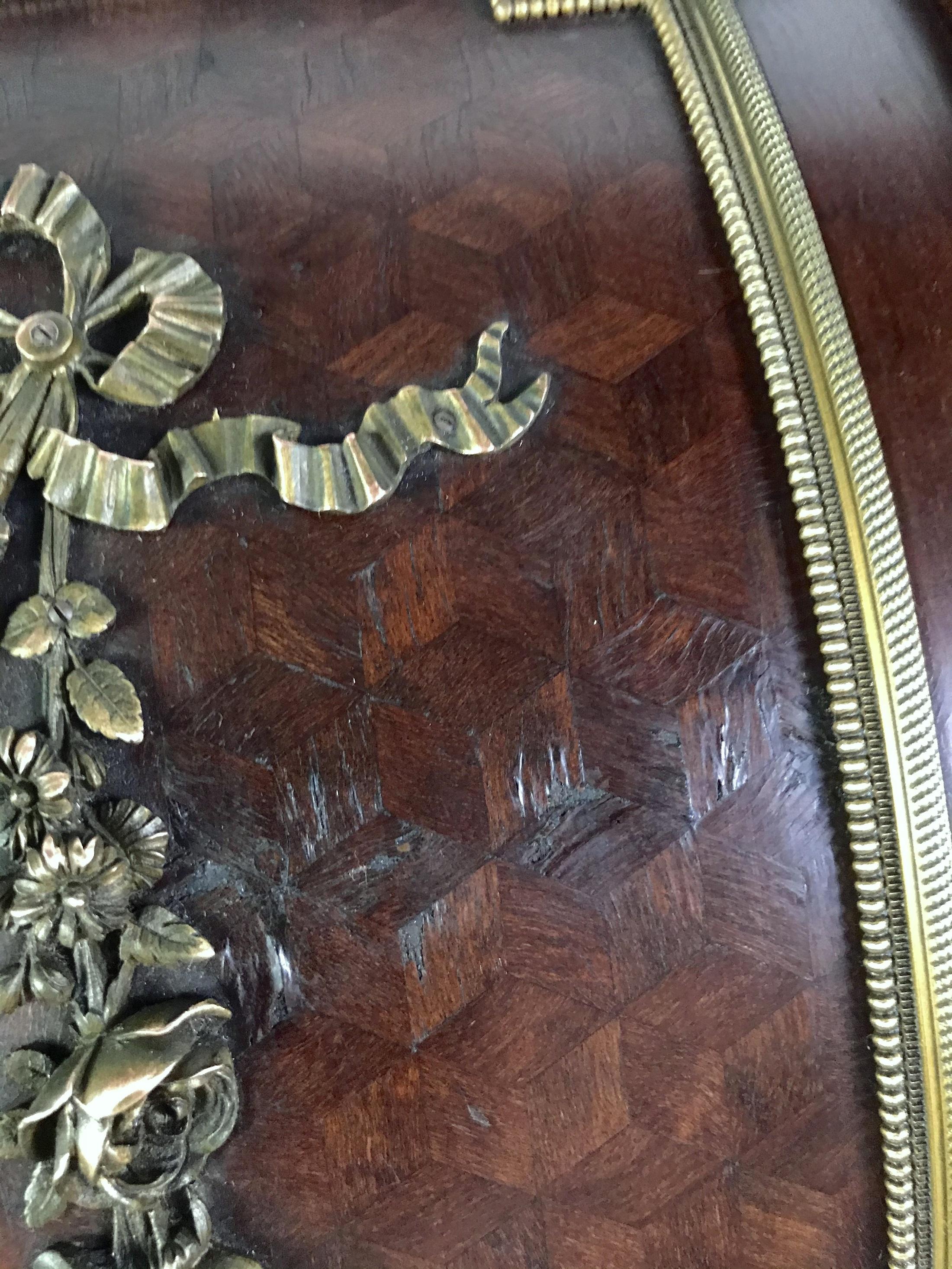 Escritorio con tapa rodante en bronce François Linke del siglo XIX en venta 13