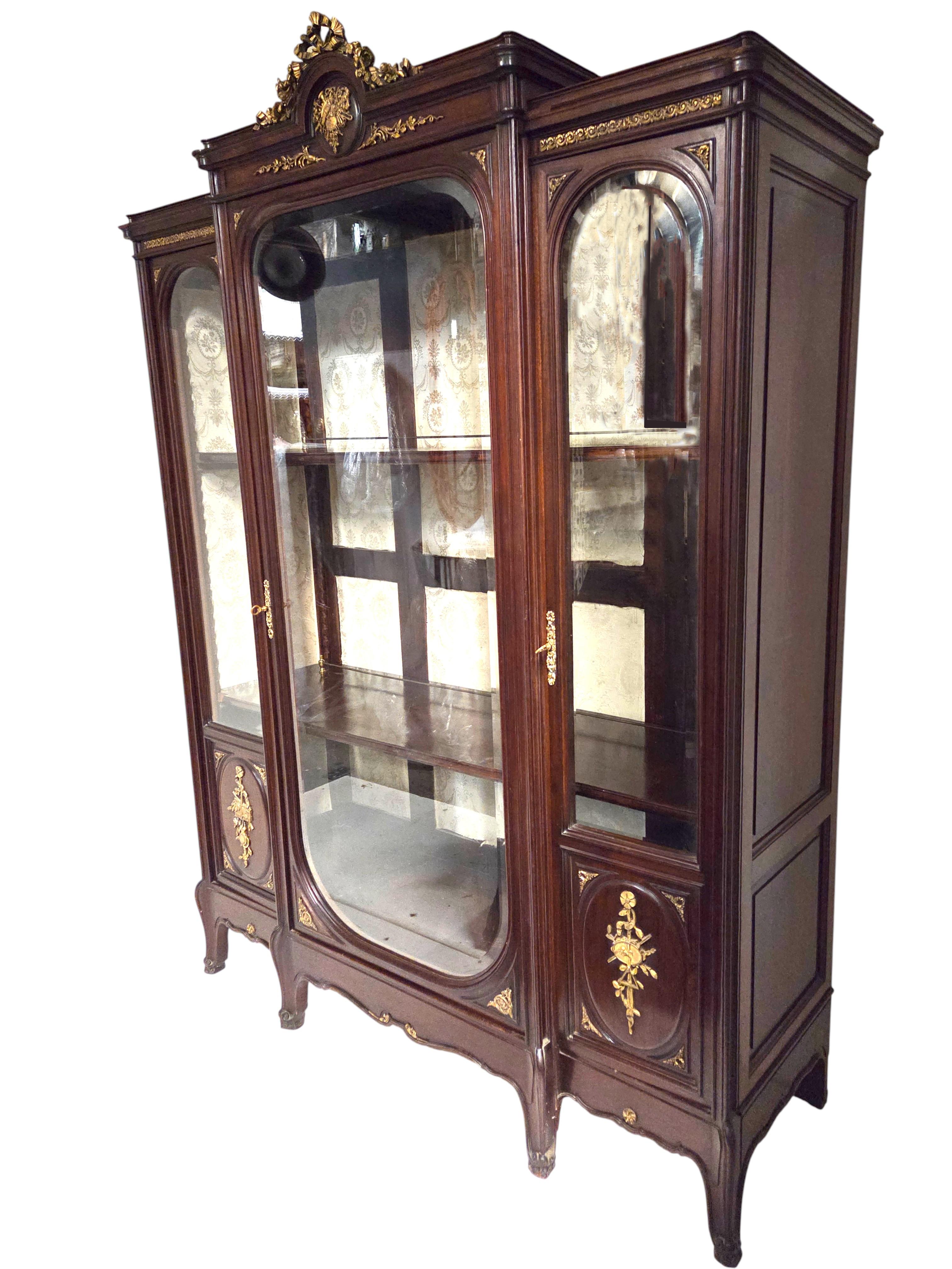 Francese Raffinata vetrinetta francese del XIX secolo montata su bronzo / vitrine Henri Dasson in vendita