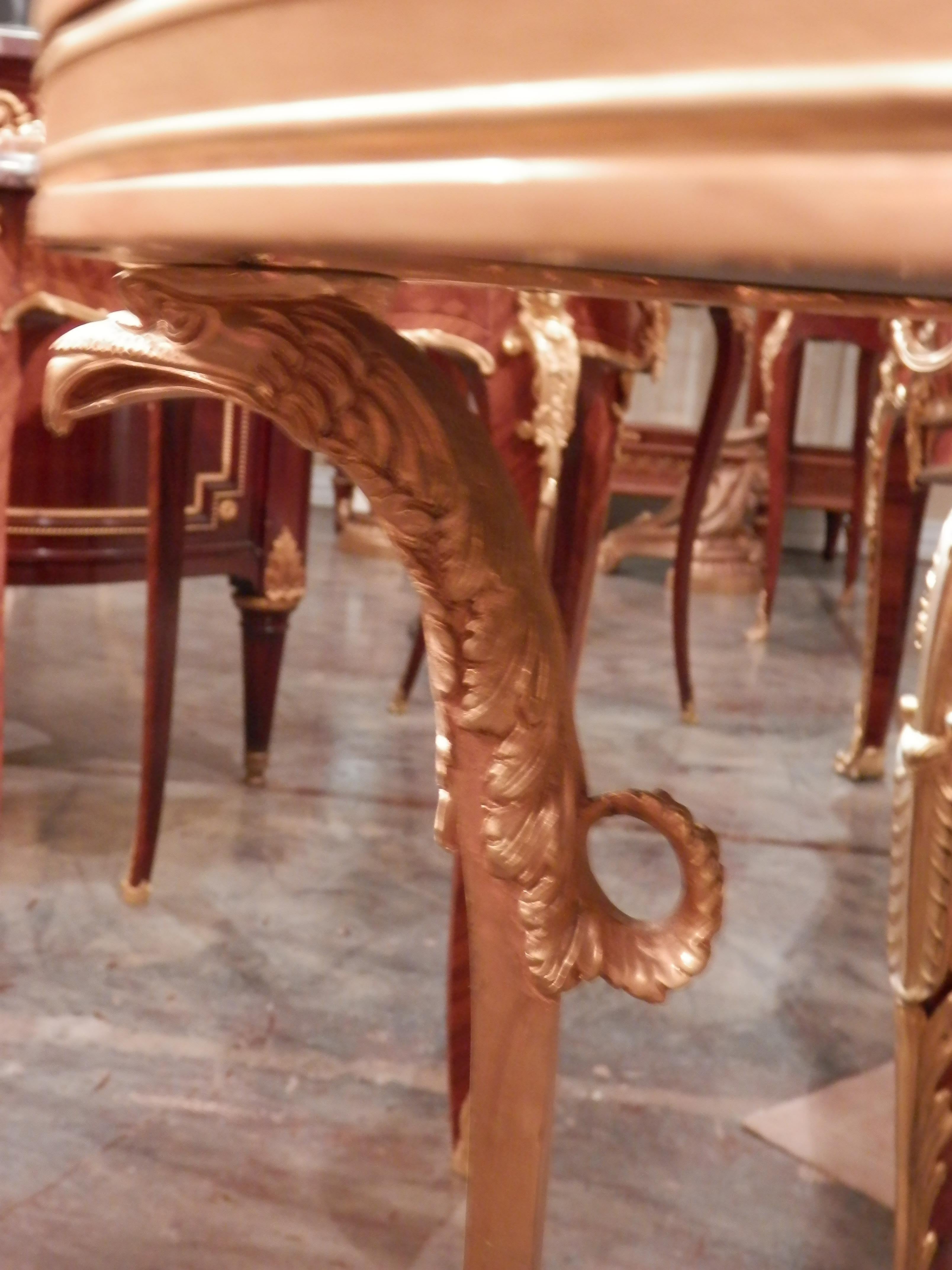 Raffinato gueridon francese in bronzo dorato e marmo del XIX secolo In condizioni buone in vendita a Dallas, TX