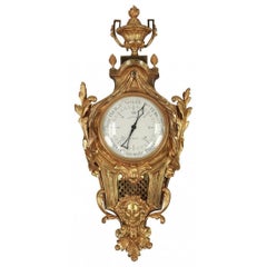 Fine 19th Century French Gilt Bronze Barometer