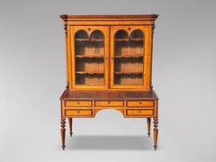 Fine 19th Century French Louis Philippe Bureau Bookcase in Maple