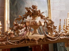 Fine 19th Century French Louis XVI Carved and Gilt Mirror