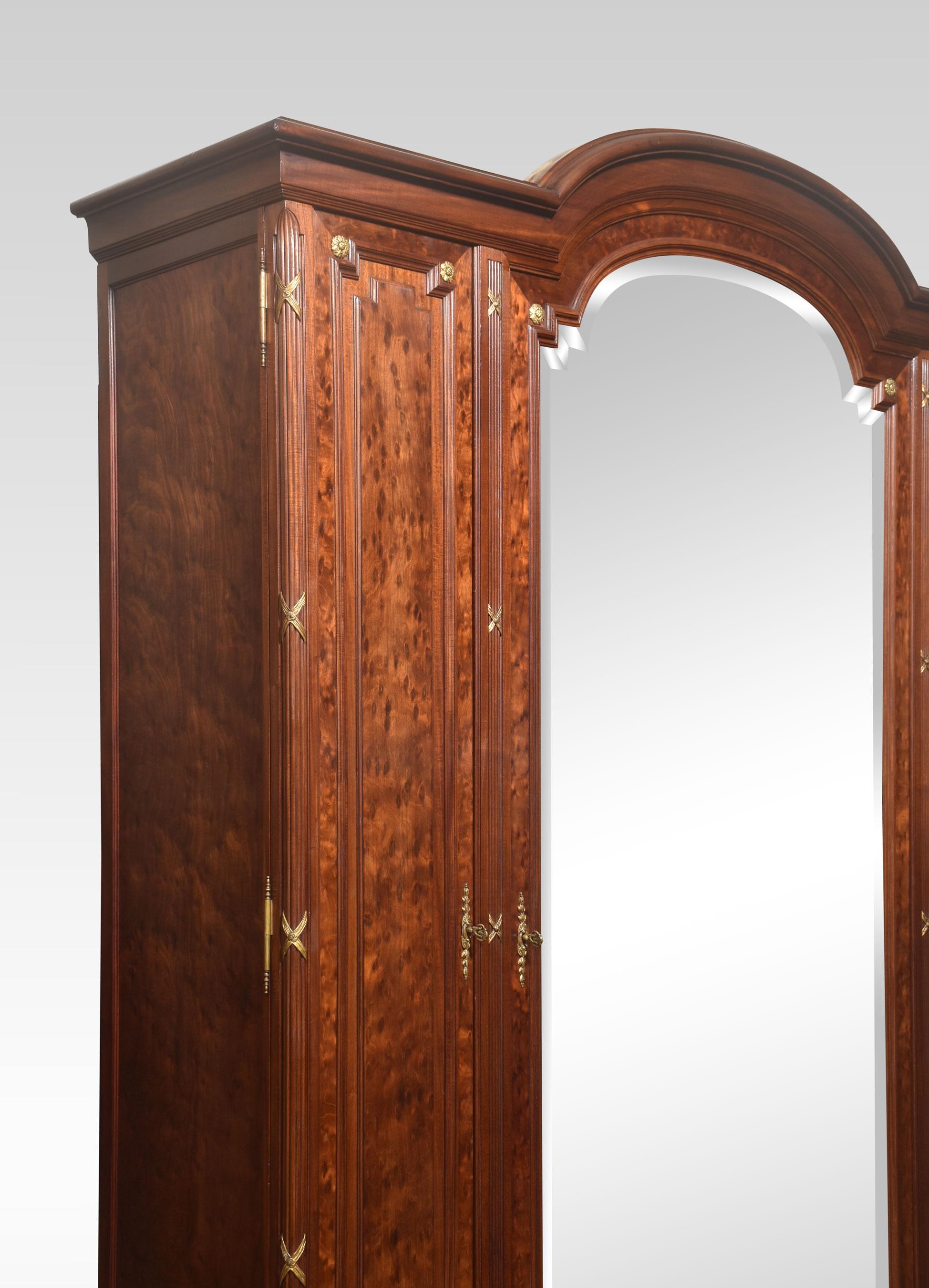 Fine 19th Century French Louis XVI Mahogany and Gilt Bronze Armoire For Sale 7