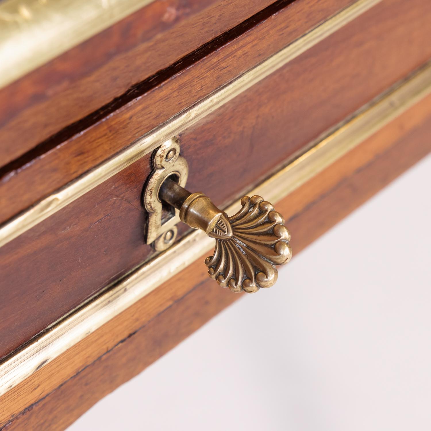 Fine 19th Century French Louis XVI Style Desk with Leather Top and Brass Accents 7