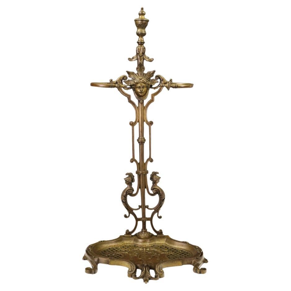 Fine 19th-Century French Ormolu Fireside Stick Stand, Circa 1870