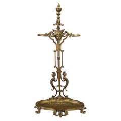 Fine 19th-Century French Ormolu Fireside Stick Stand, Circa 1870