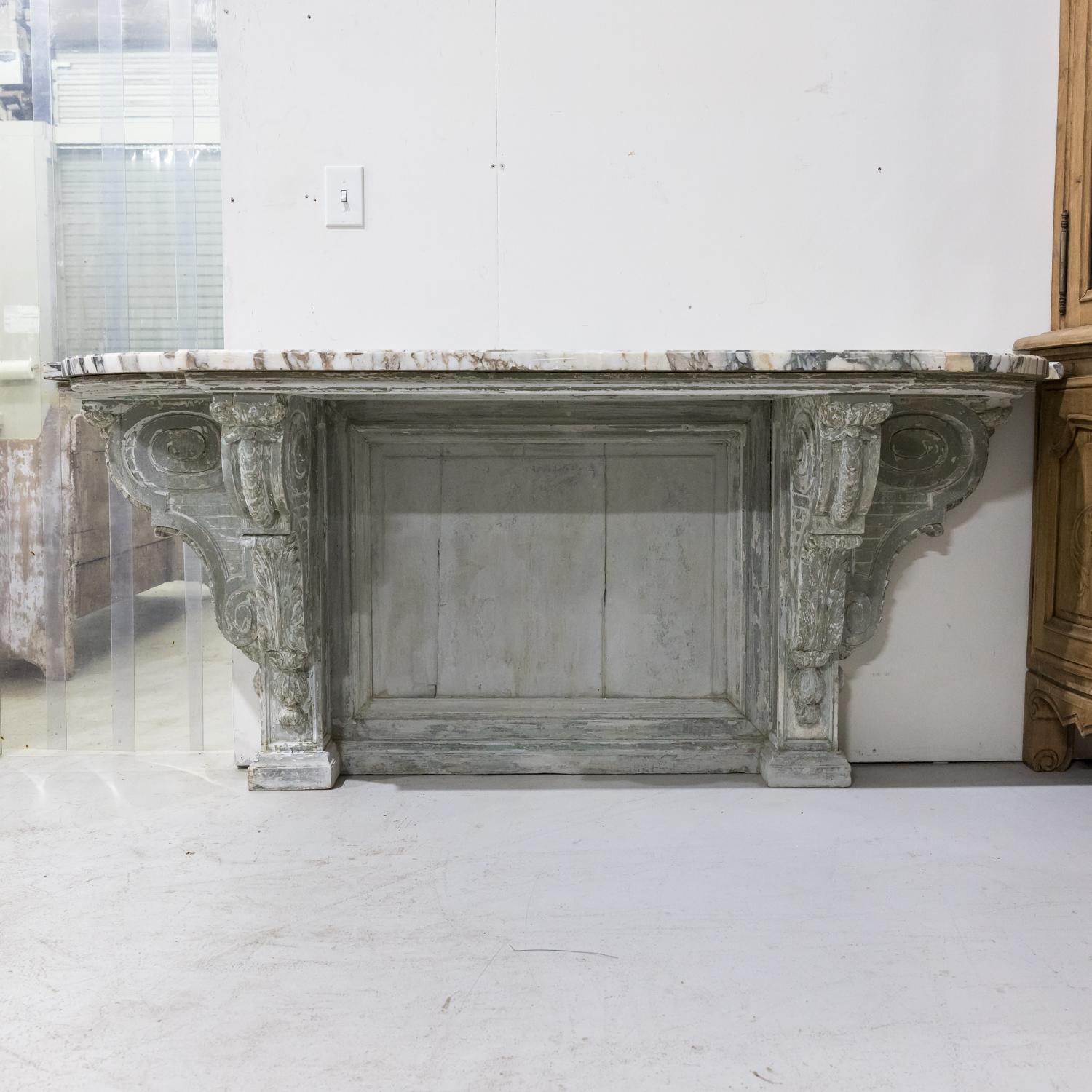 calacatta marble console table