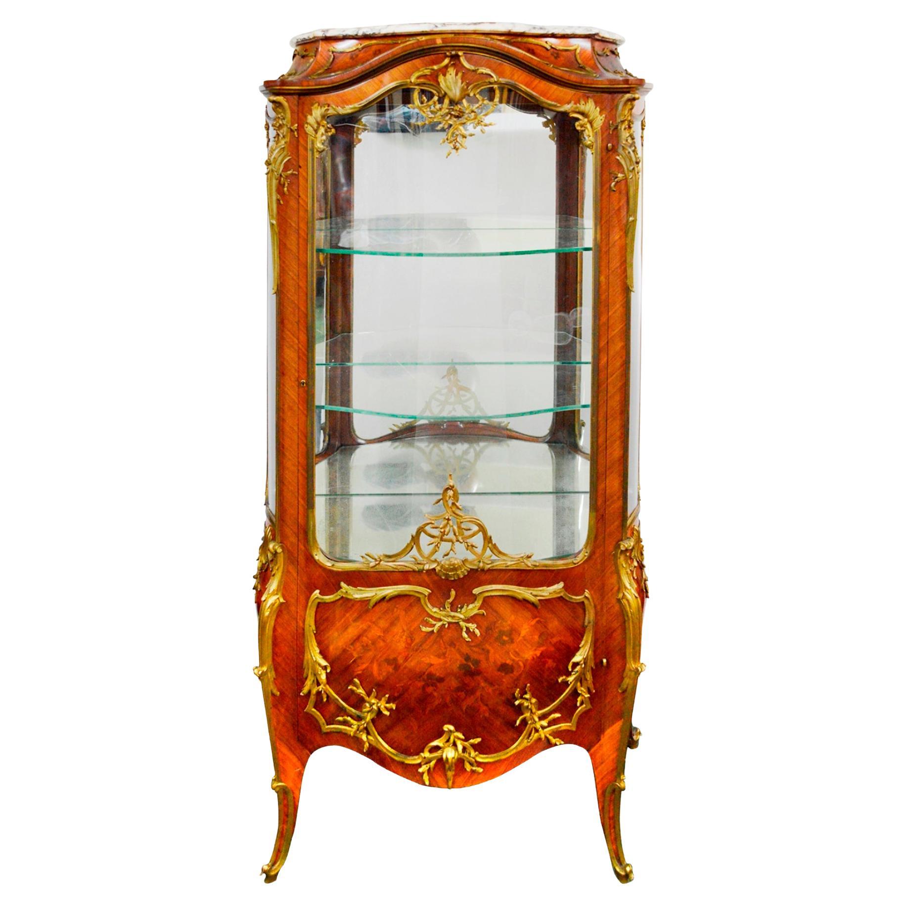 Fine 19th Century French Vitrine, by Francoise Linke For Sale