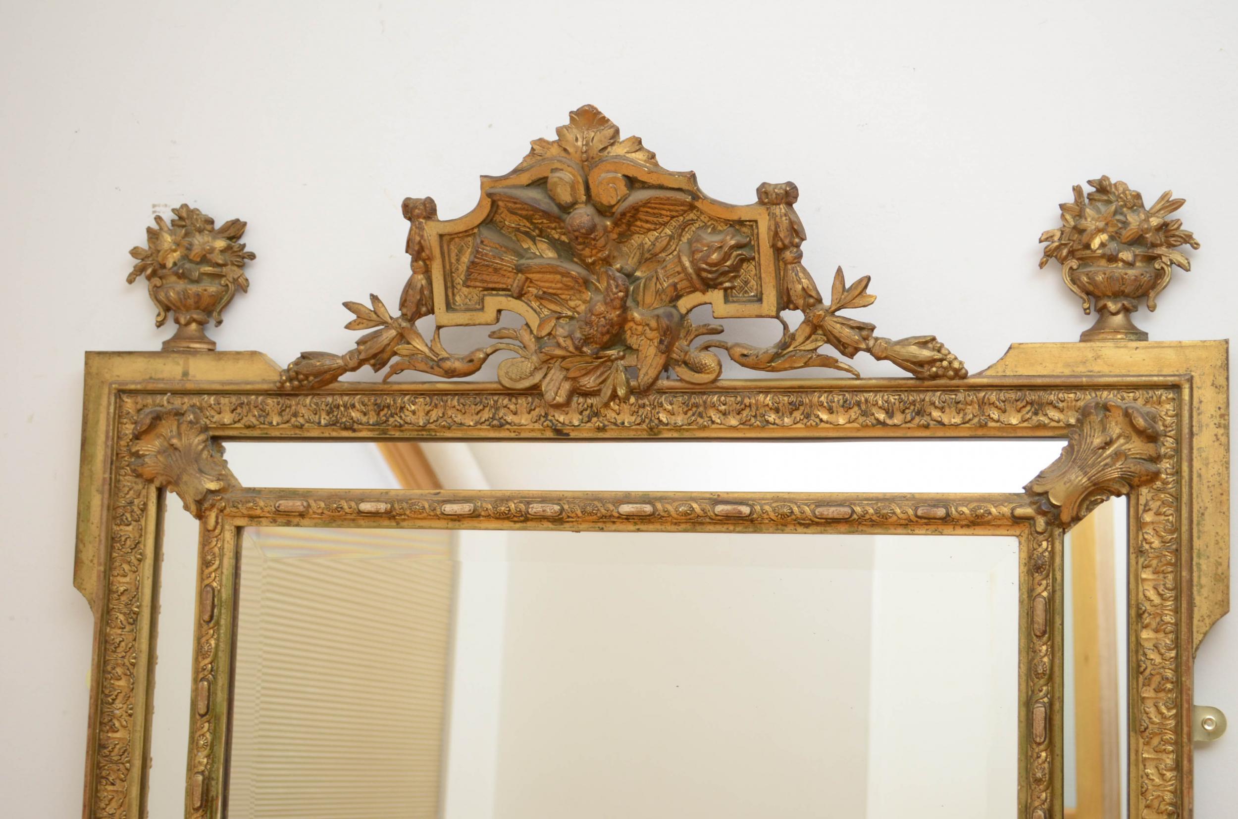 Fine 19th Century Gilded Wall Mirror For Sale 2