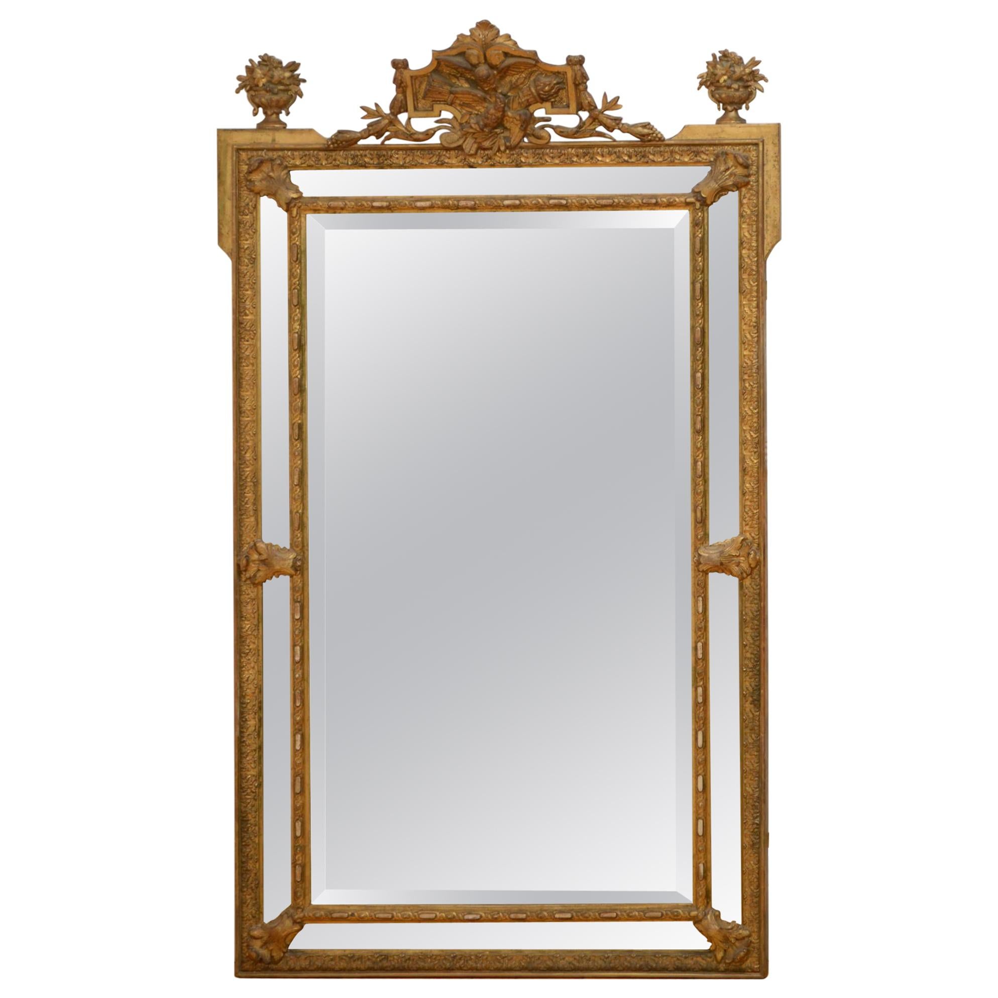 Fine 19th Century Gilded Wall Mirror For Sale