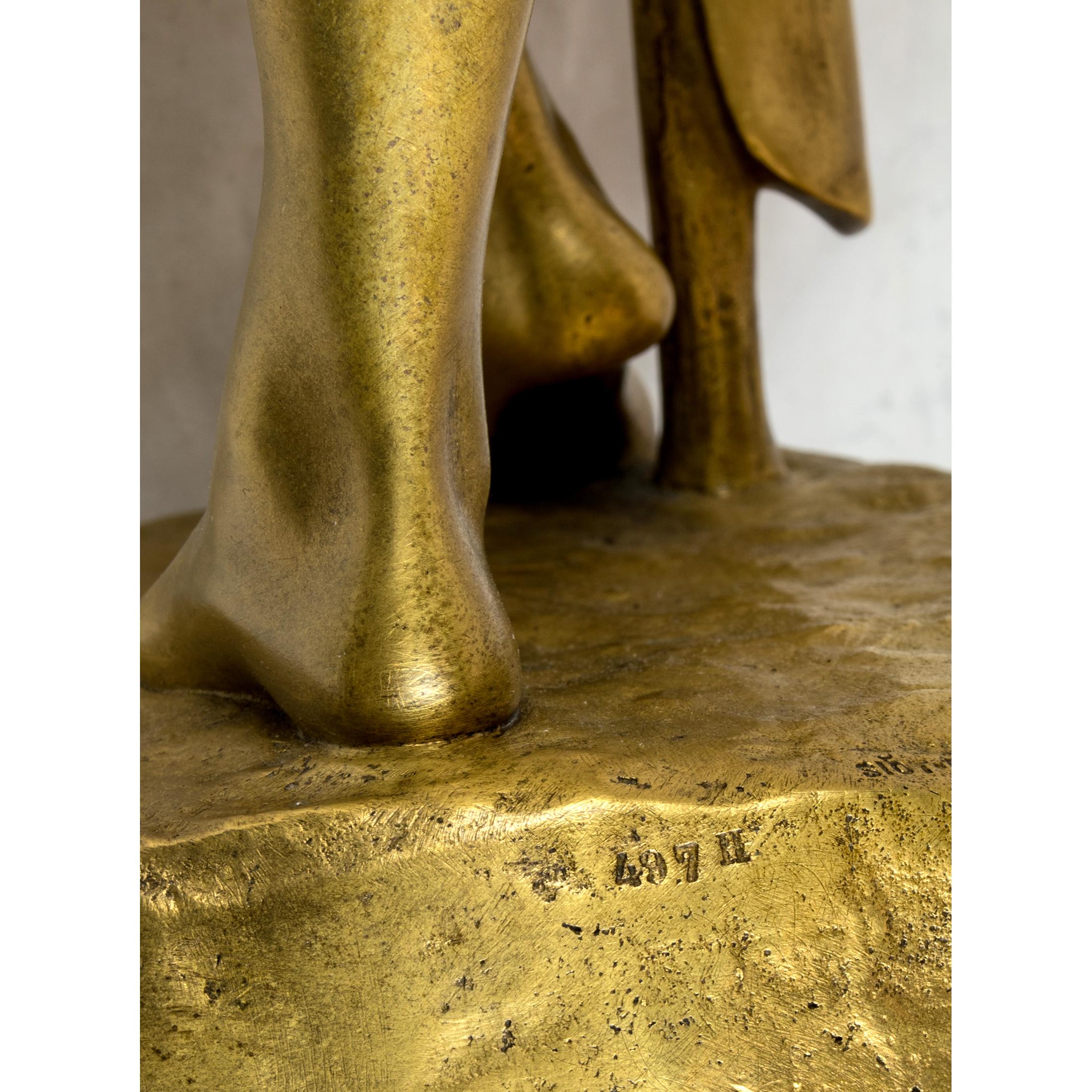 Feine Skulptur aus vergoldeter Bronze des 19. Jahrhunderts von JEAN-LEON GEROME im Angebot 5