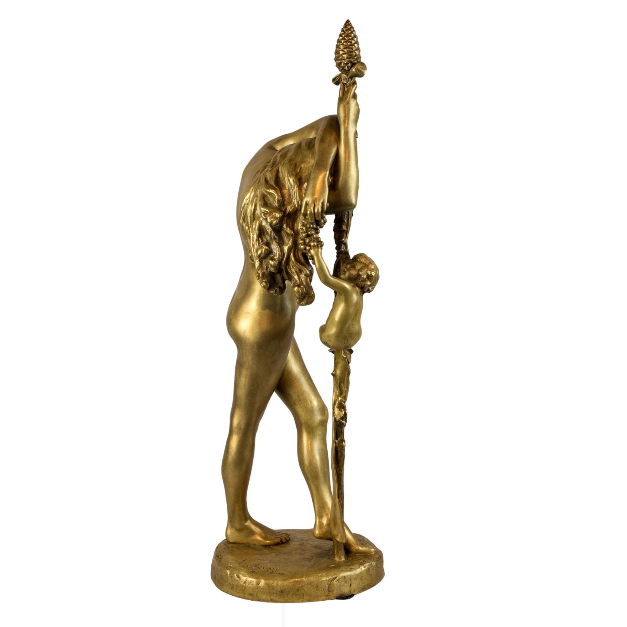 Fine 19th Century Gilt-Bronze Sculpture by JEAN-LEON GEROME In Good Condition For Sale In New York, NY