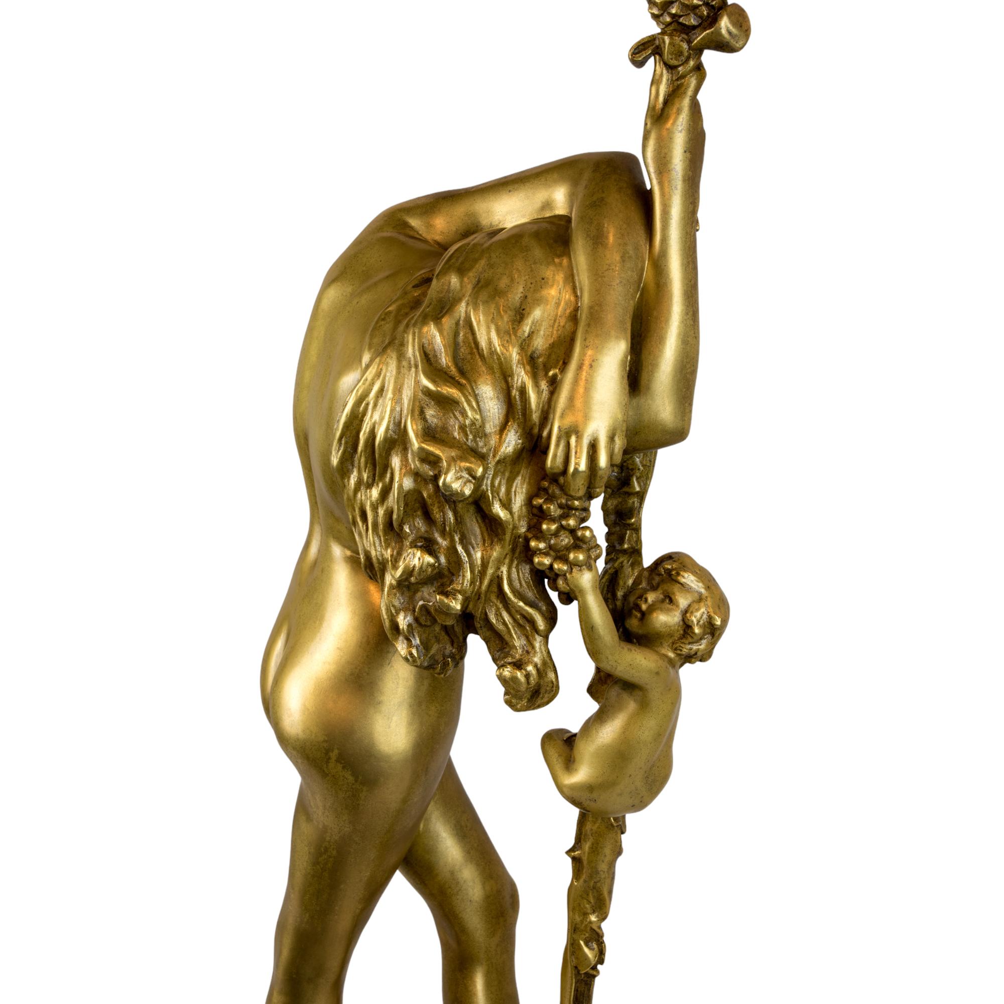 Feine Skulptur aus vergoldeter Bronze des 19. Jahrhunderts von JEAN-LEON GEROME im Zustand „Gut“ im Angebot in New York, NY
