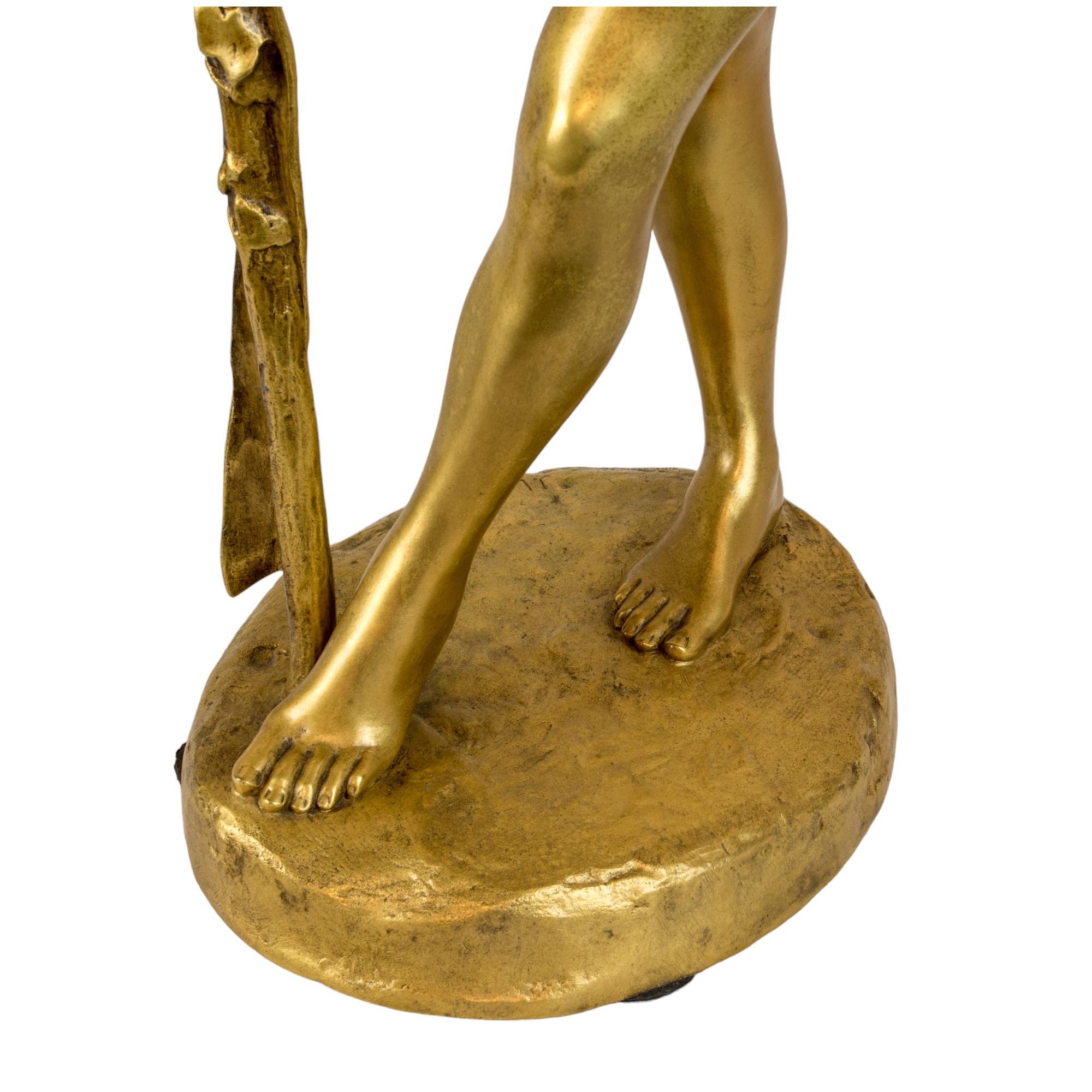 Feine Skulptur aus vergoldeter Bronze des 19. Jahrhunderts von JEAN-LEON GEROME im Angebot 2