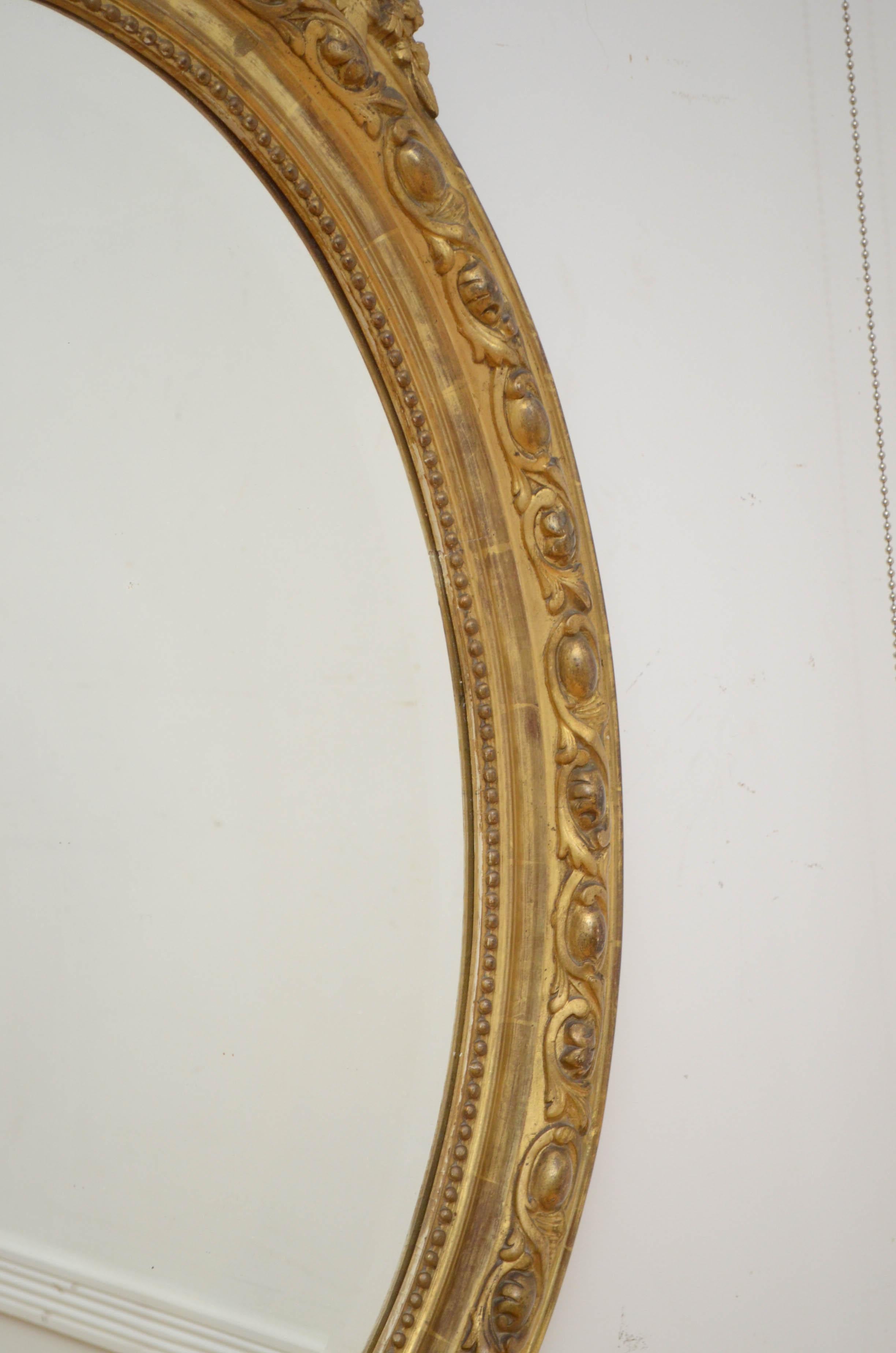 Fine 19th Century Giltwood Wall Mirror For Sale 8