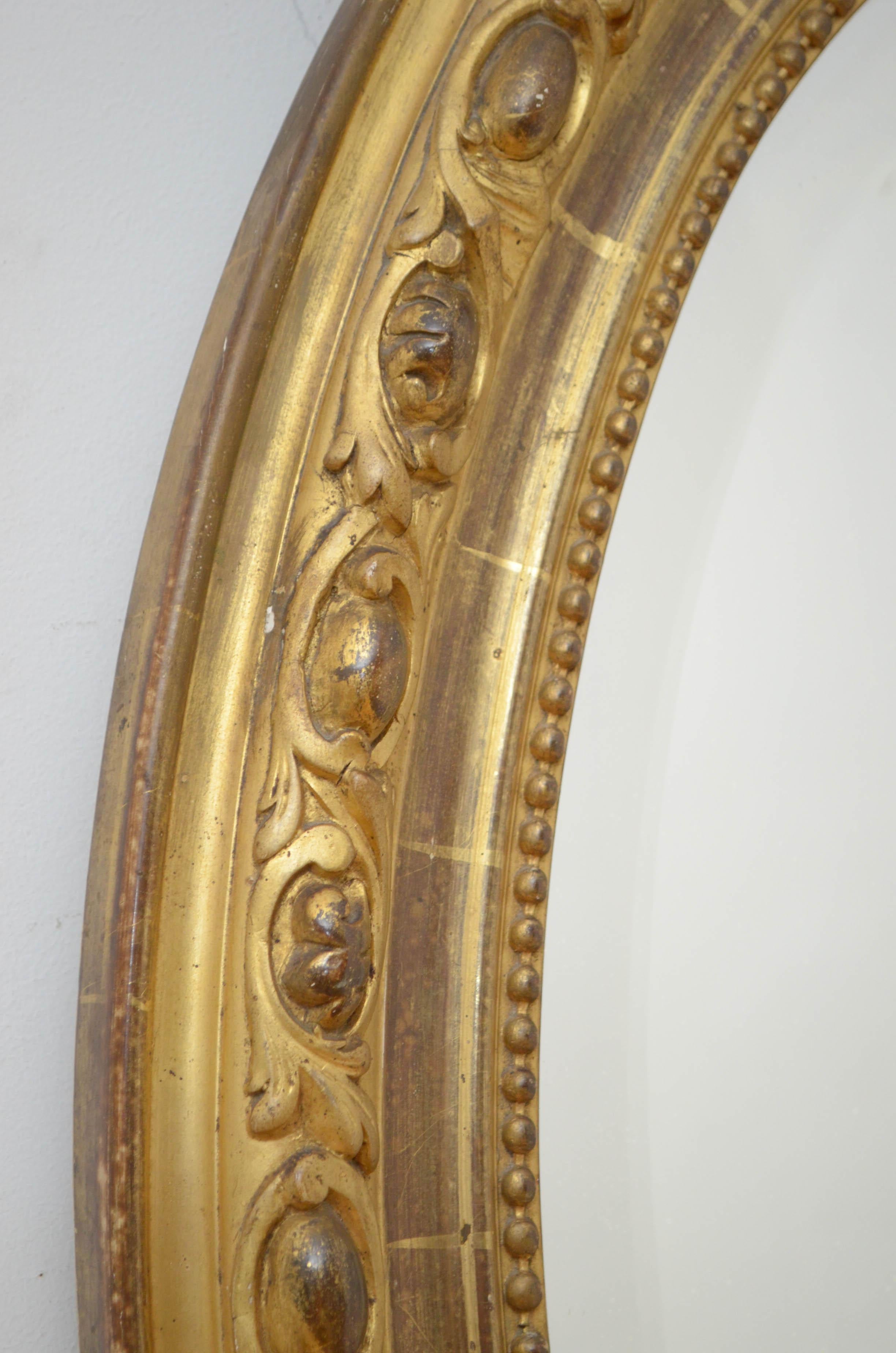 Wandspiegel aus vergoldetem Holz aus dem 19. Jahrhundert im Angebot 14
