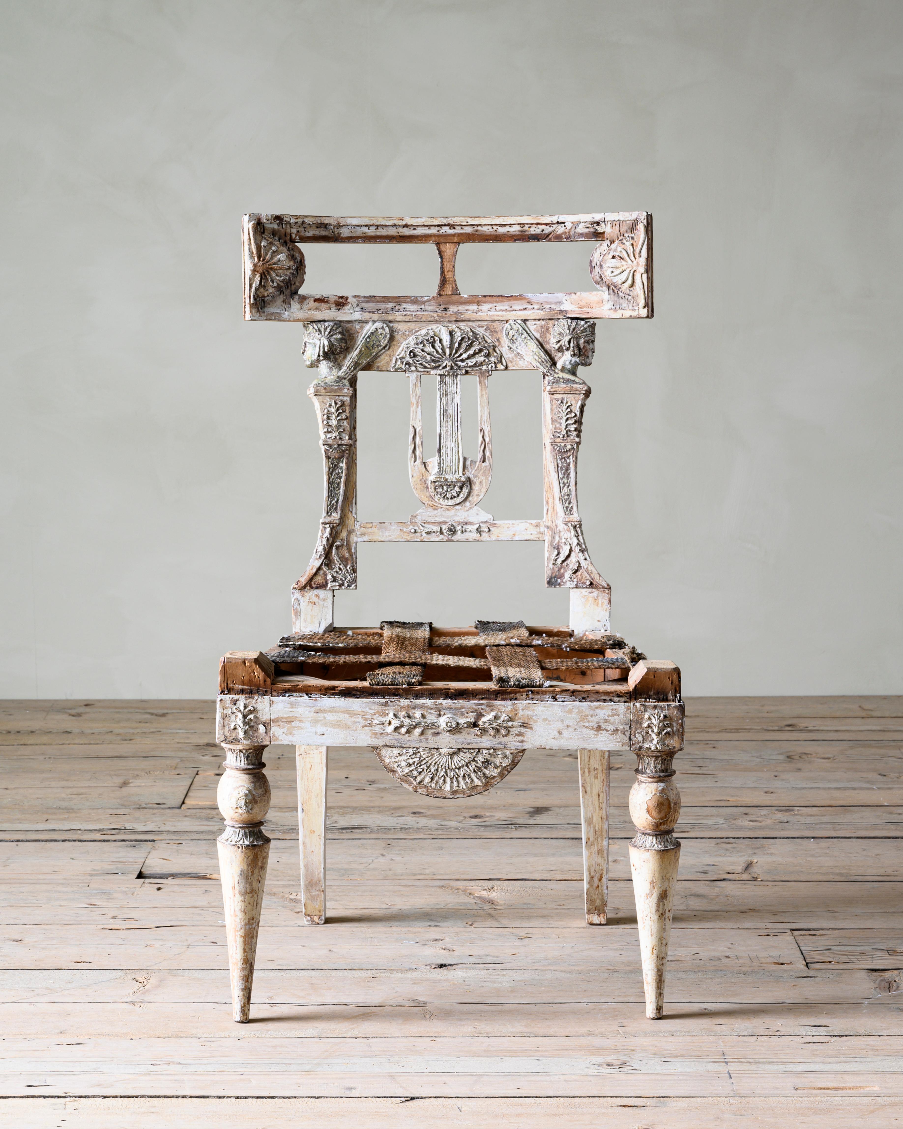 Fine 19th Century Gustavian Chair In Good Condition In Allerum, SE