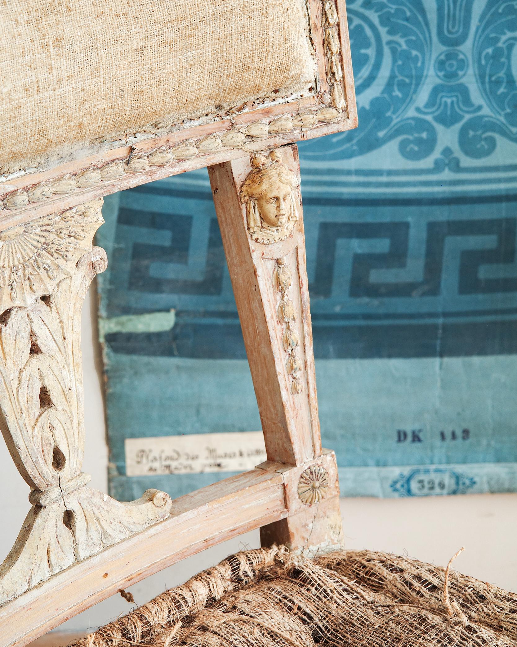 XIX secolo Fine 19th Century Gustavian Chairs in vendita