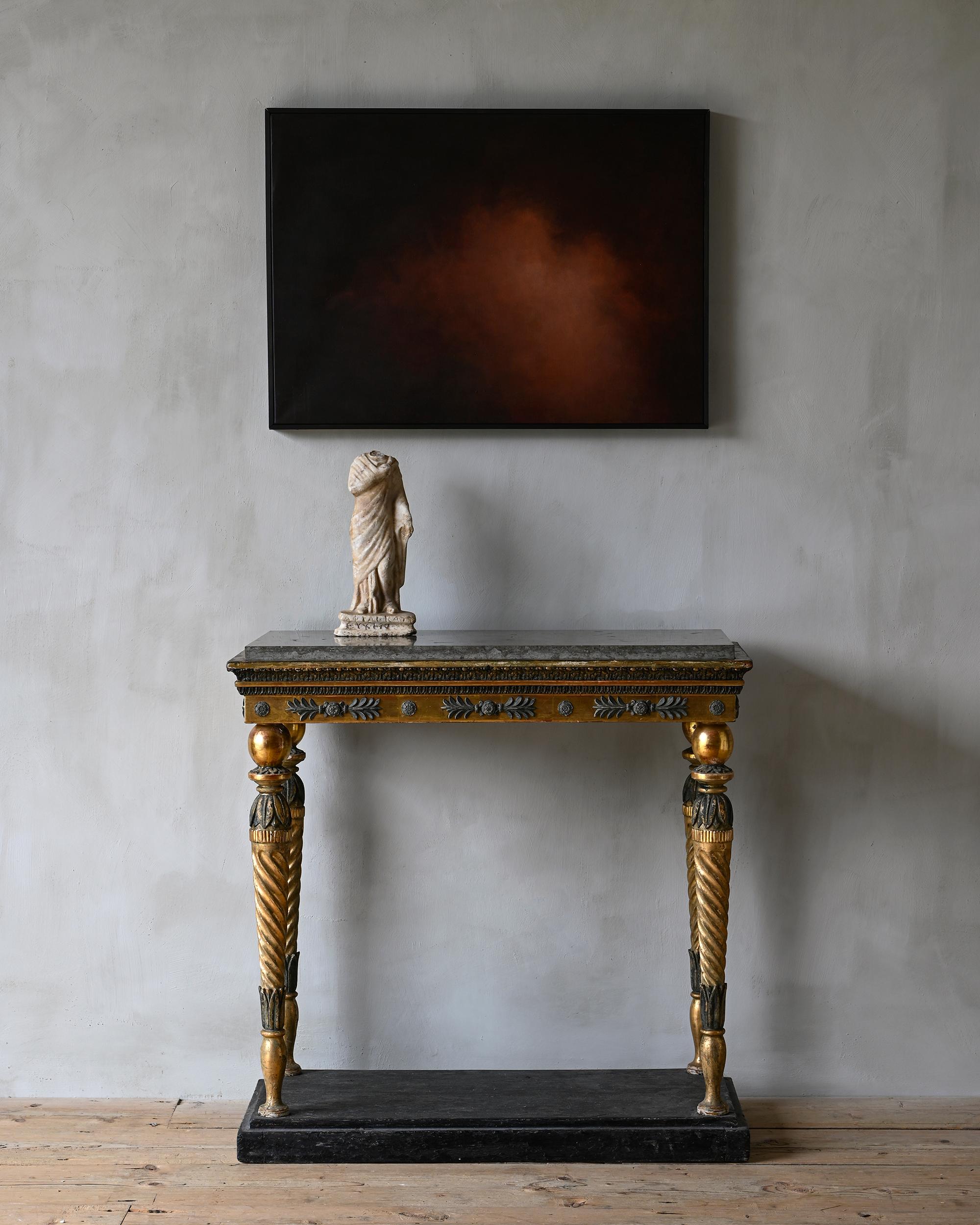 Gustavien Table console gustavienne du 19ème siècle en vente
