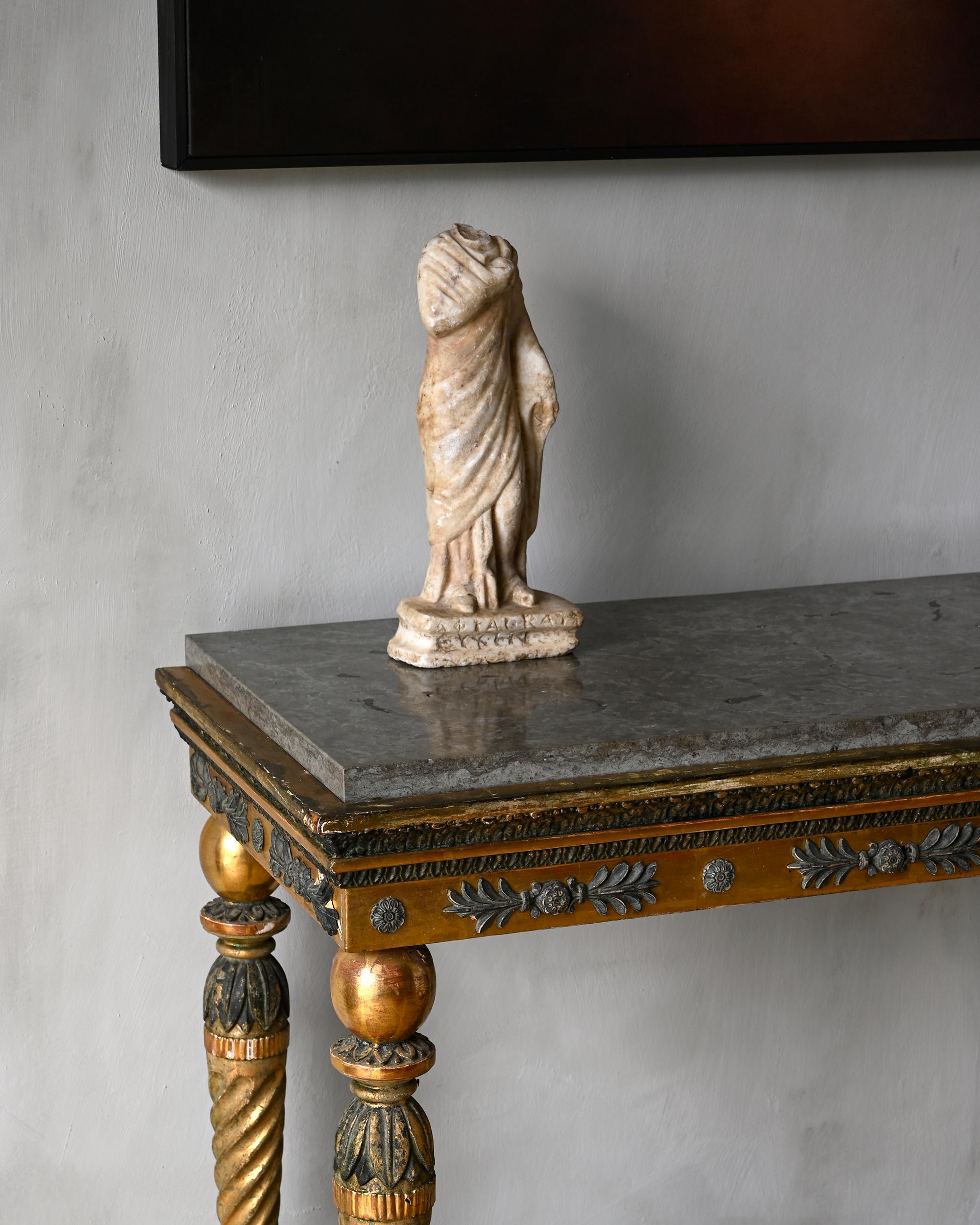 Hand-Crafted Fine 19th Century Gustavian Console Table For Sale