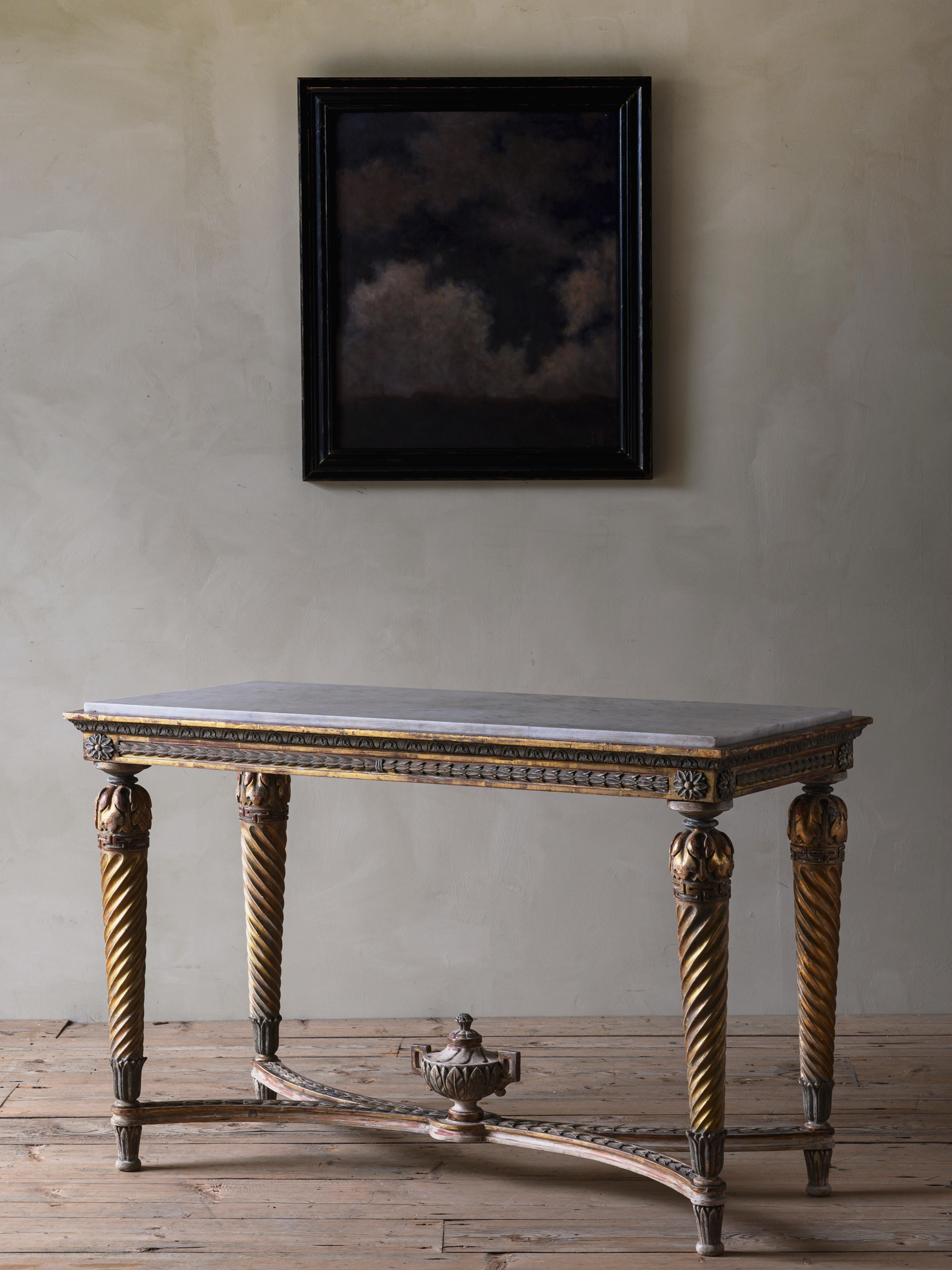Fine 19th Century Gustavian Console Table 1