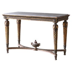 Table console gustavienne raffinée du XIXe siècle