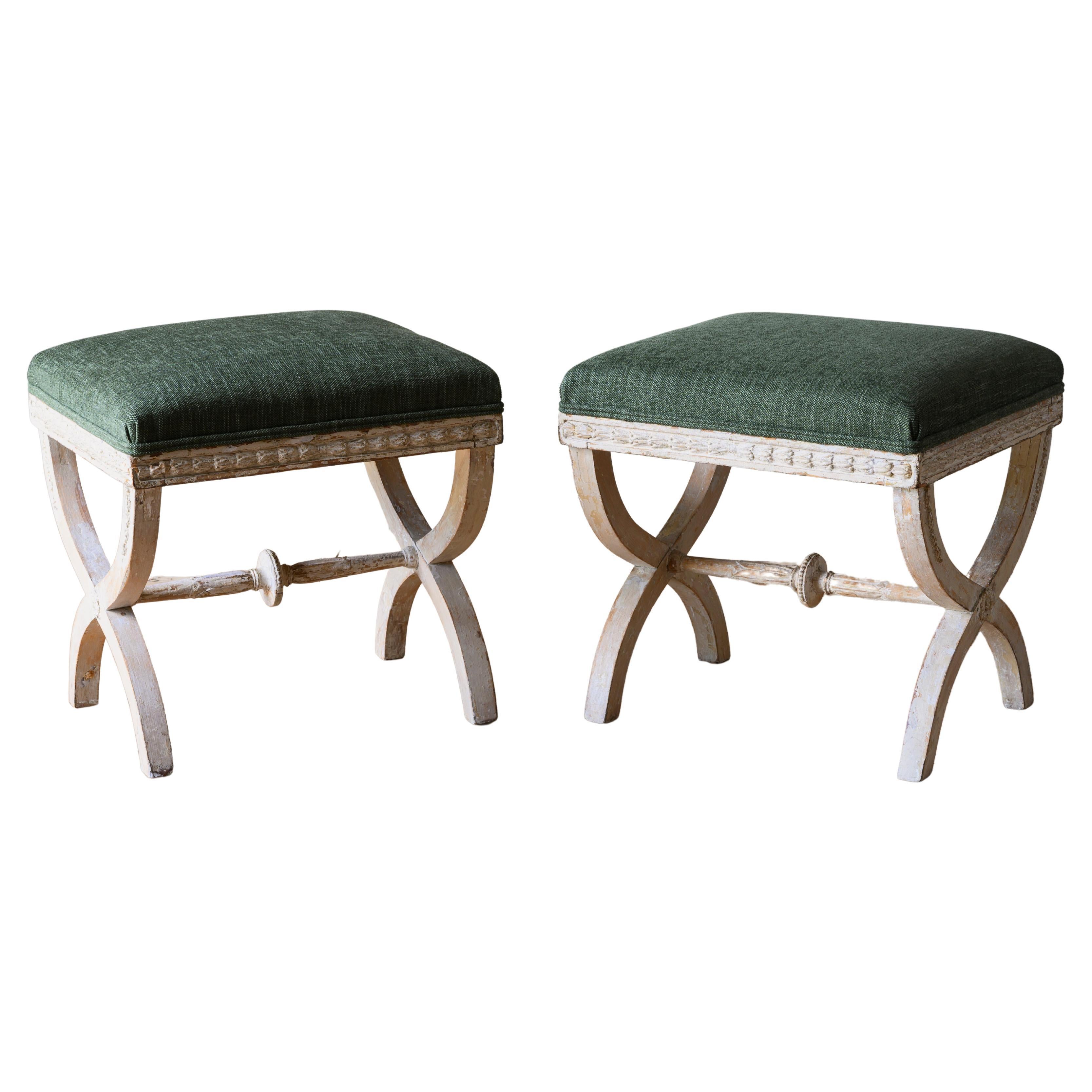18th Century Gustavian Stools For Sale at 1stDibs