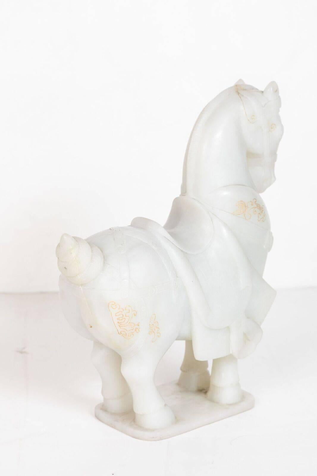 Other Fine, Late 20th Century, Han-Style, White Hardstone Horses For Sale