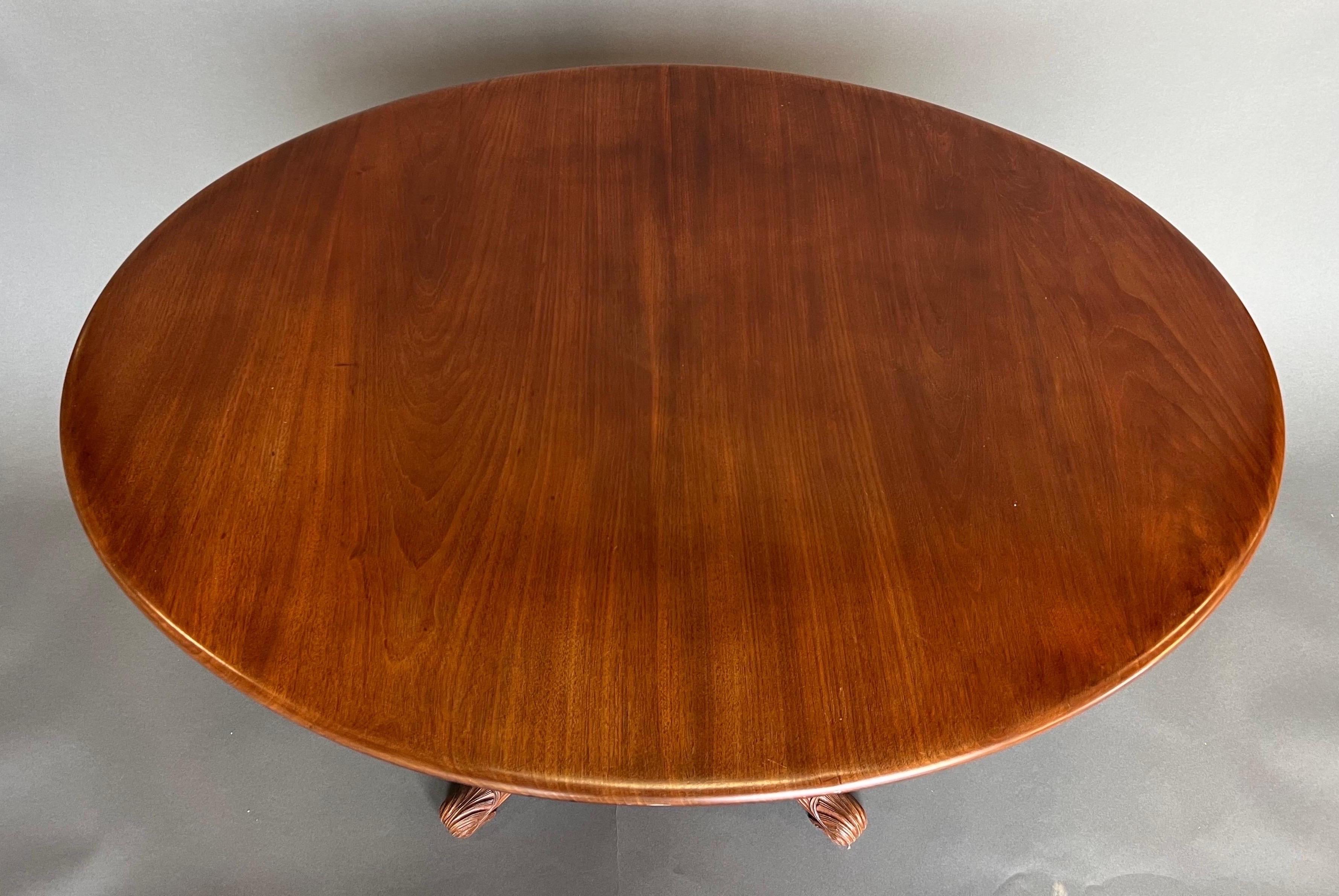 Ovaler Mahagoni-Tisch aus der irischen Regency-Periode des 19. Jahrhunderts im Angebot 2