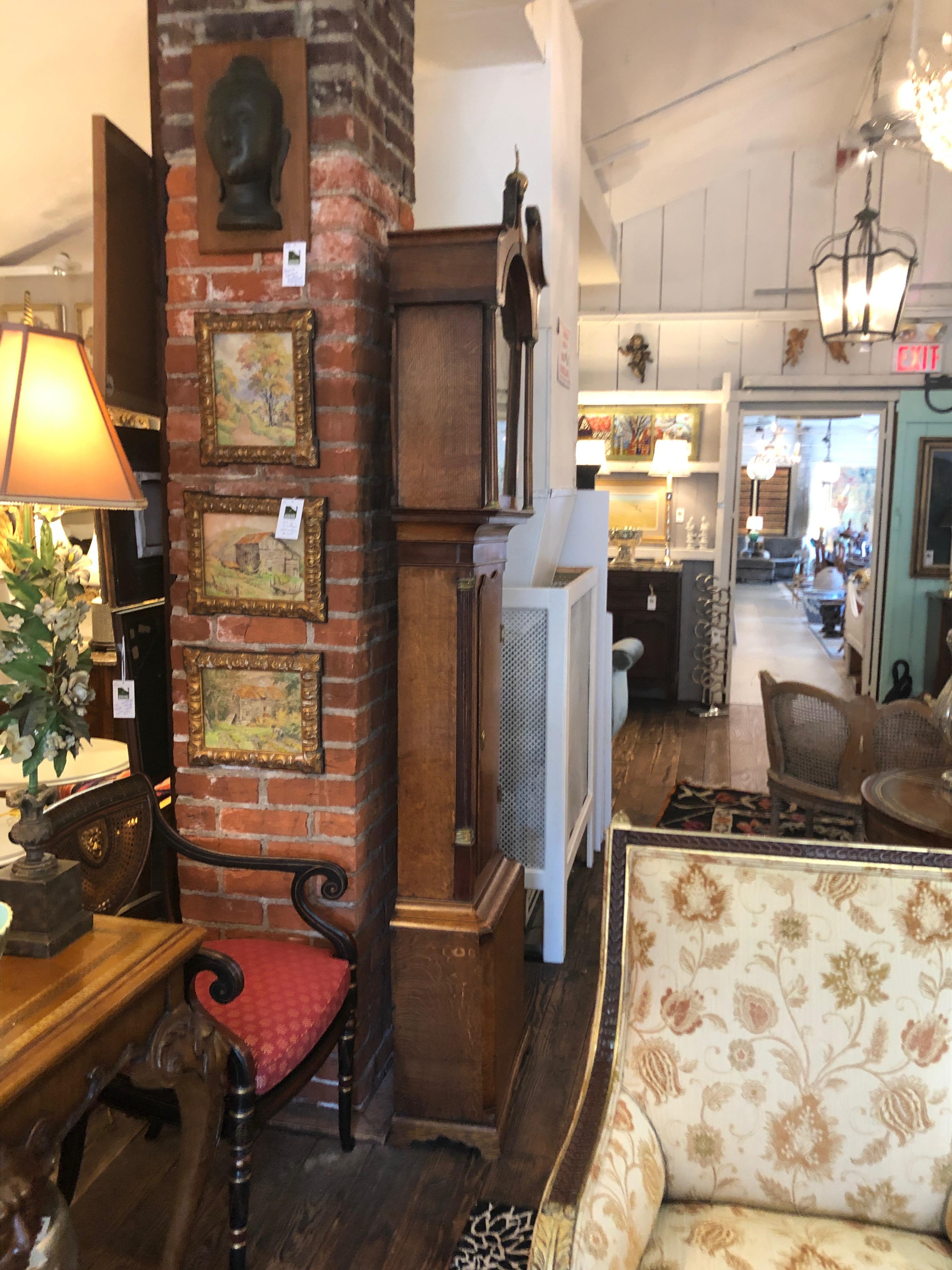 Fine 19th Century Longcase Grandfather Clock with Moon 4