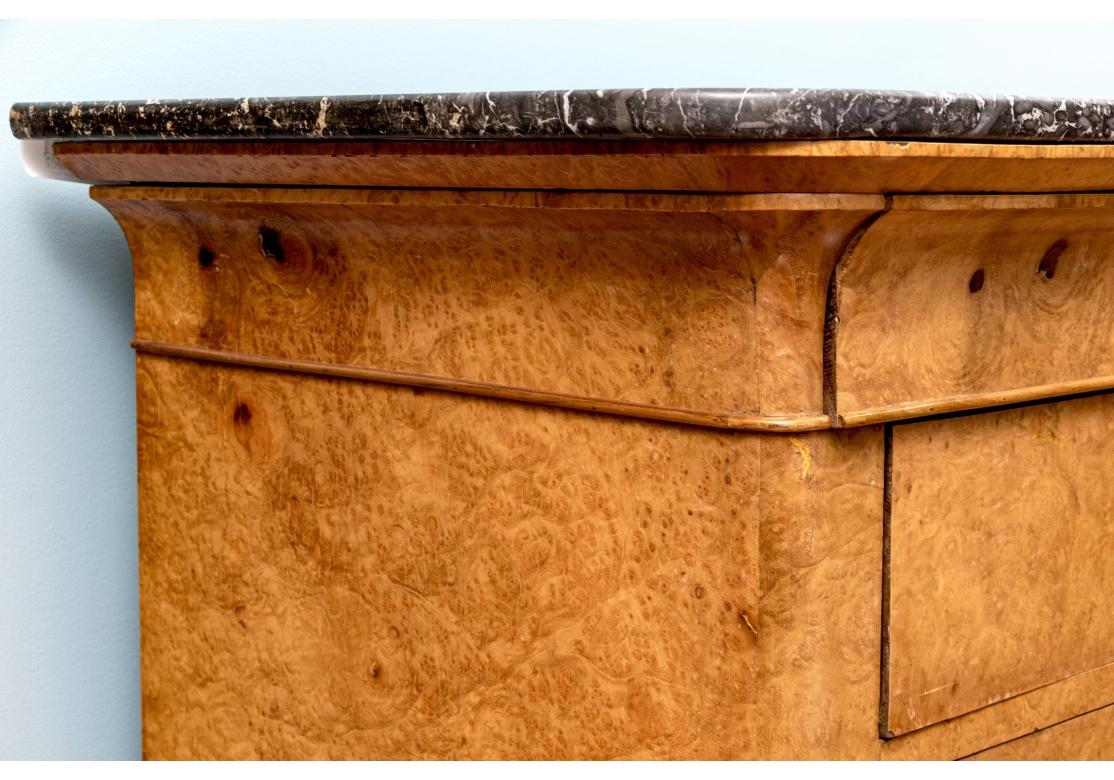 Fine 19th Century Louis Philippe Walnut Veneered Marble Top Chest For Sale 6