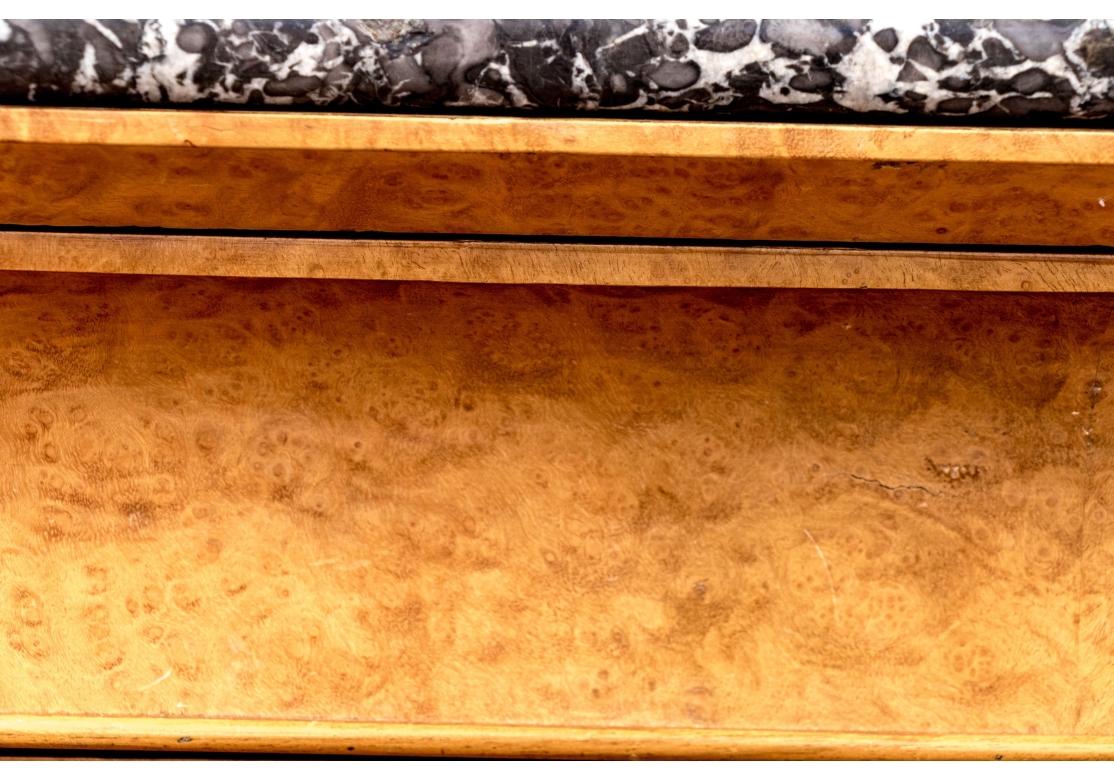 Fine 19th Century Louis Philippe Walnut Veneered Marble Top Chest For Sale 2