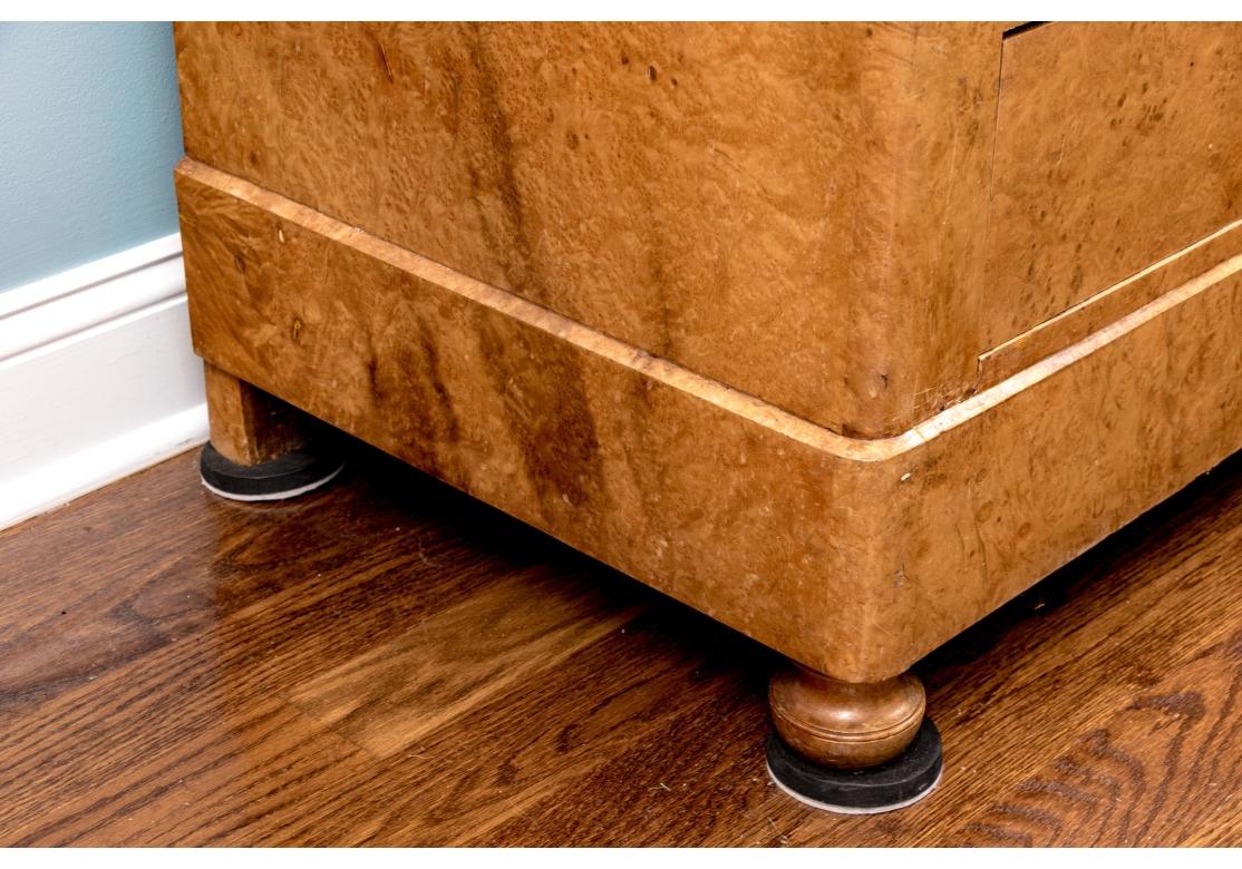 Fine 19th Century Louis Philippe Walnut Veneered Marble Top Chest For Sale 4