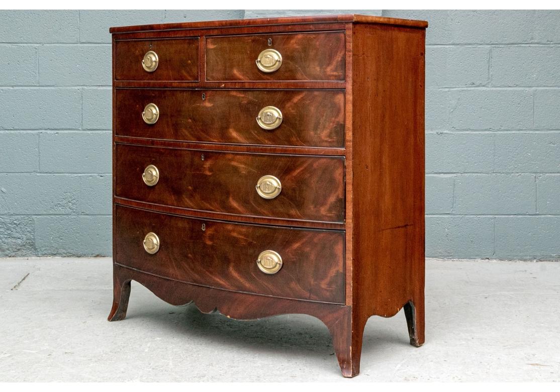 Laiton Coffre à arc en acajou du 19ème siècle à restaurer en vente