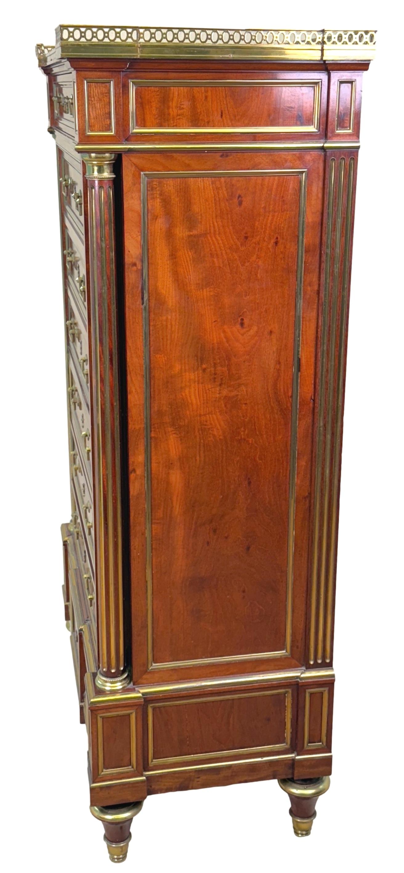 Fine 19th Century Mahogany French Secretaire Abbatant For Sale 6