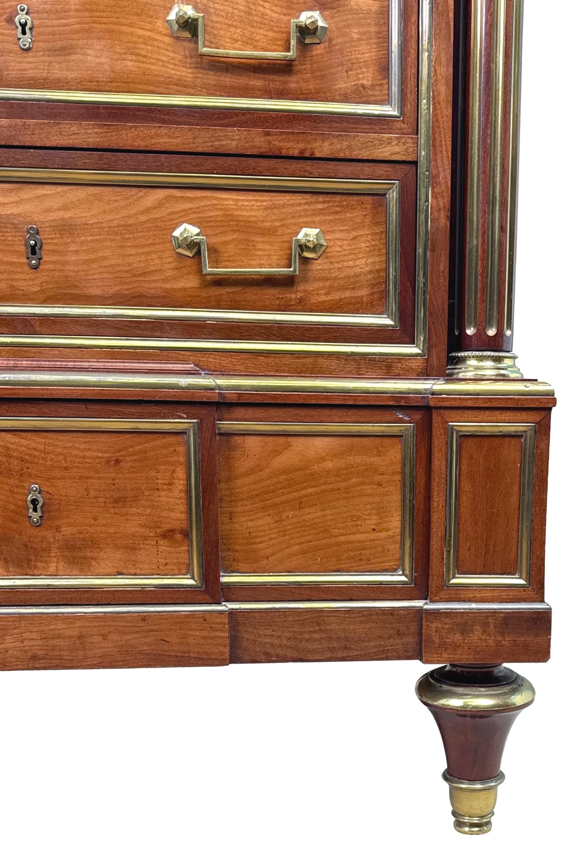 Fine 19th Century Mahogany French Secretaire Abbatant For Sale 7
