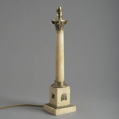 Fine 19th Century Marble Corinthian Column Lamp