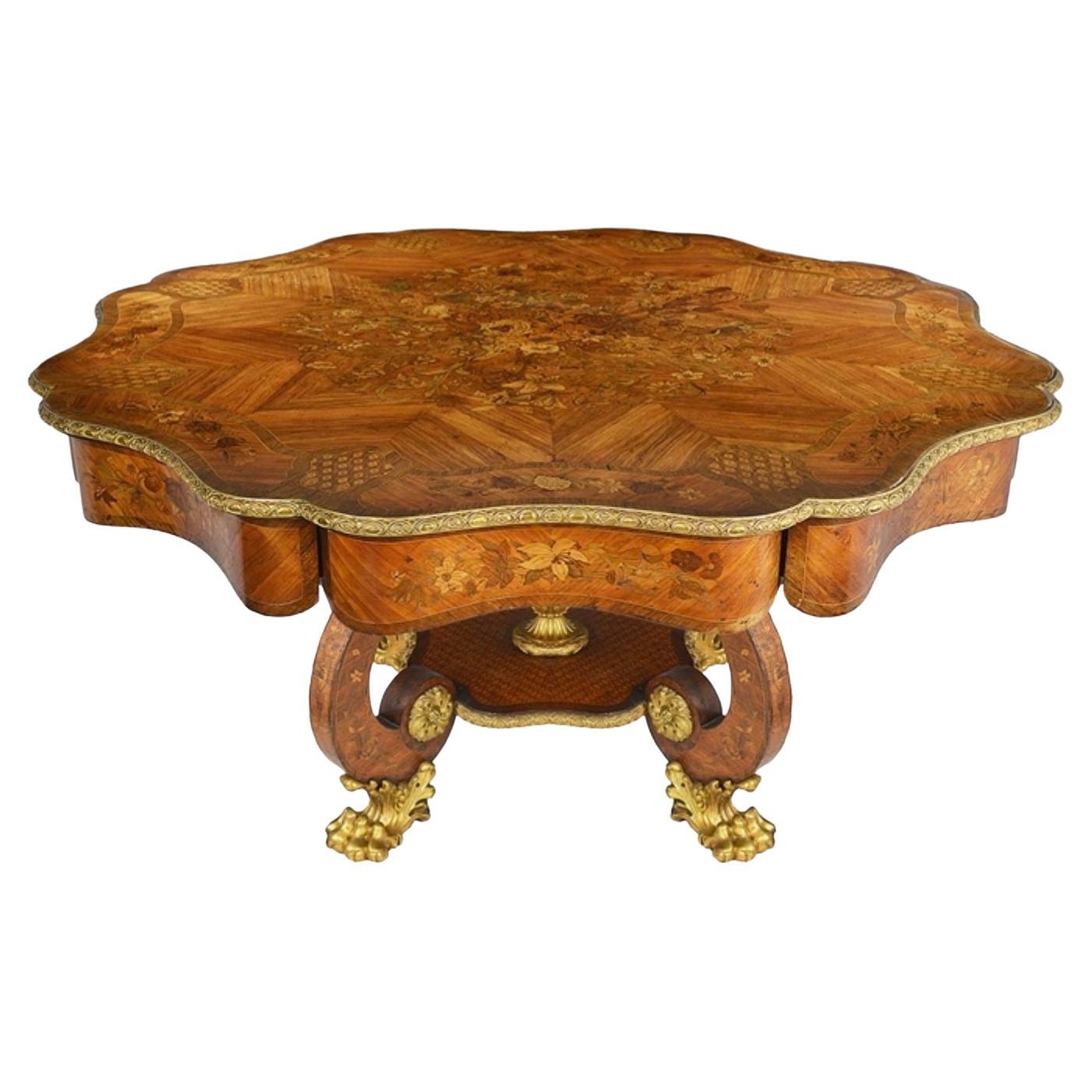 Fine 19th Century Marquetry Inlaid Centre Table For Sale