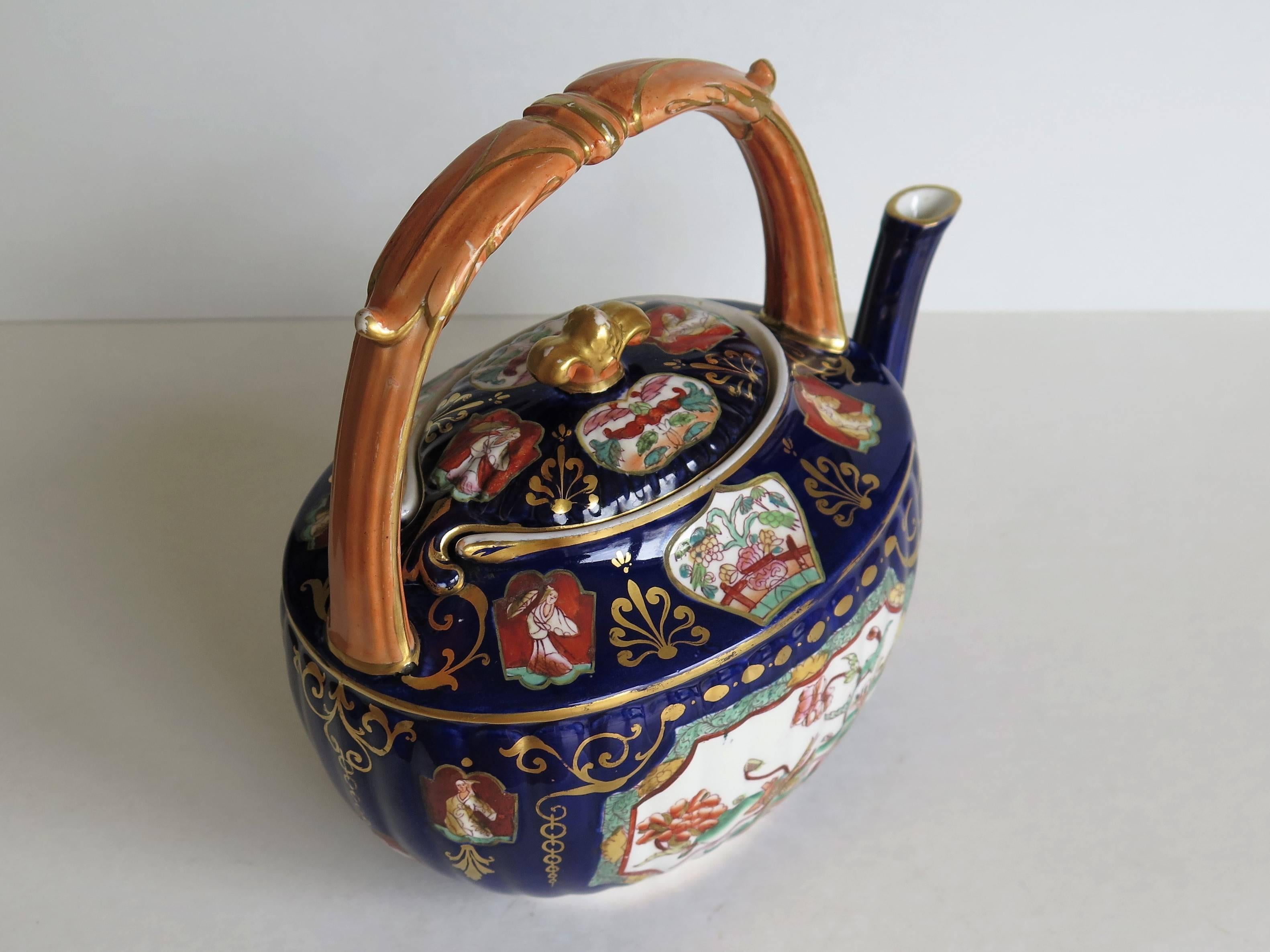 English Fine 19th Century Mason's Ashworth's Ironstone Tea Pot Rare Shape, circa 1870